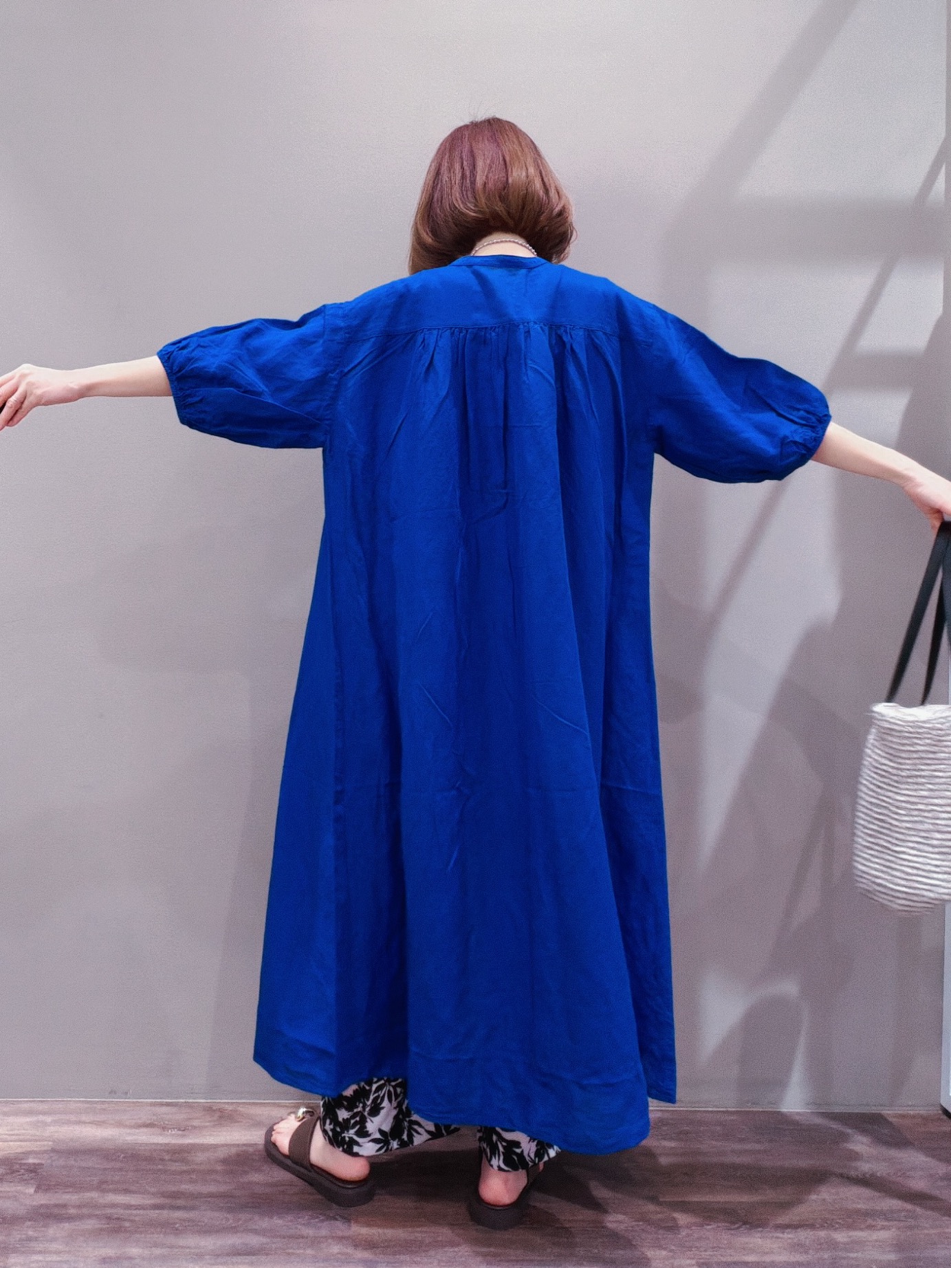 Satoさんの「Dessin｜【洗える】リネン混シャツワンピース」を使ったコーディネート