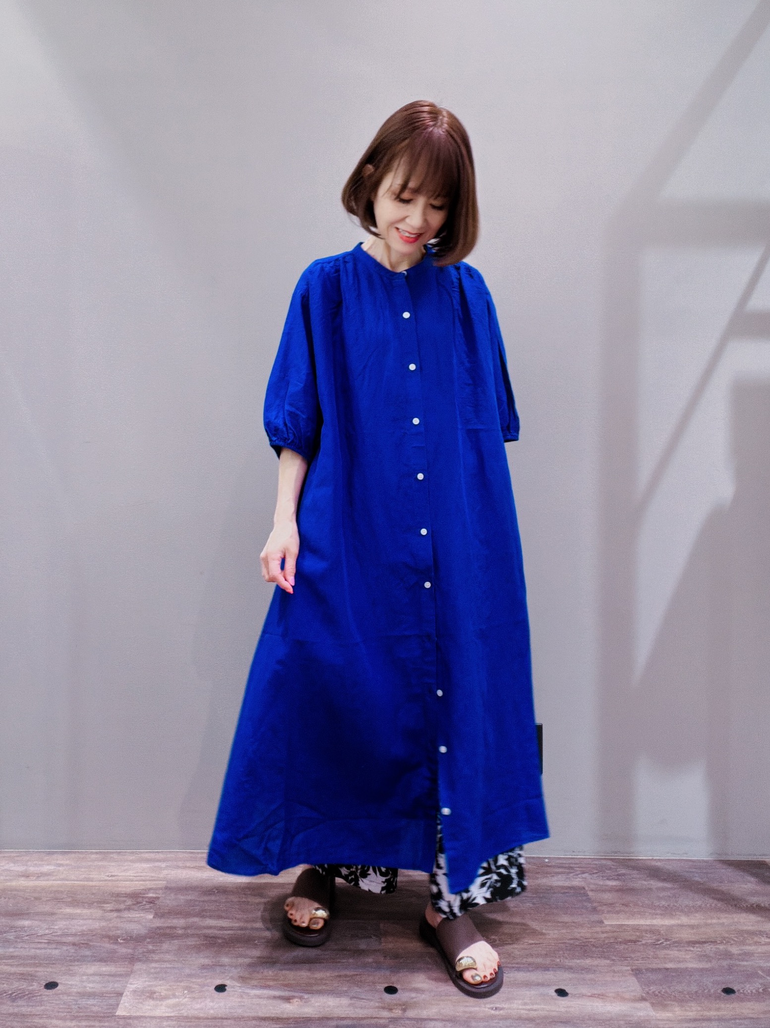 Satoさんの「Dessin｜【洗える】リネン混シャツワンピース」を使ったコーディネート