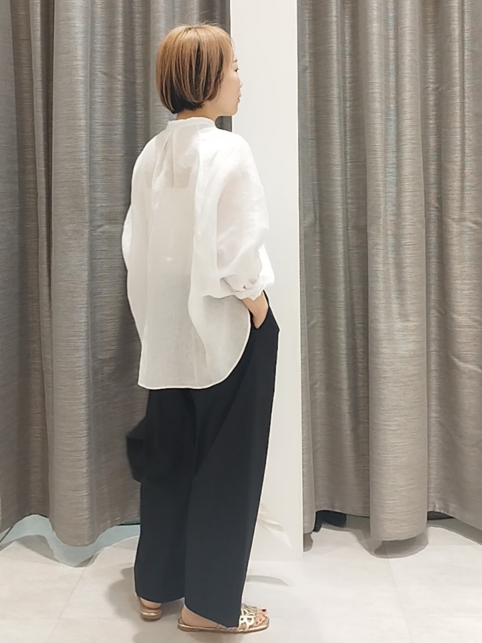 s u g iさんの「UNTITLED｜【麻100】リネンドルマンシャツ」を使ったコーディネート
