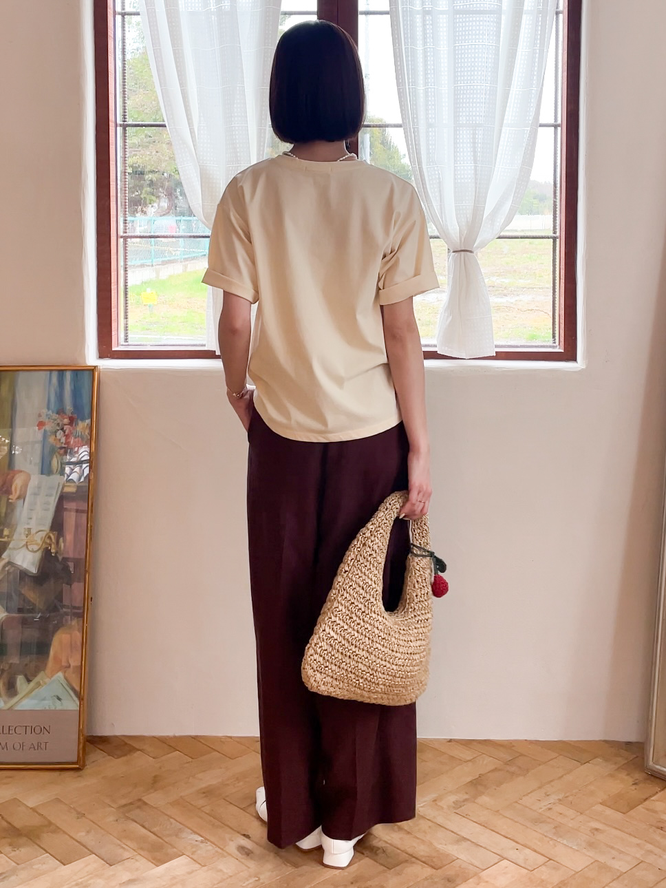 NATSUMIさんの「grove｜【UVカット/接触冷感】プリントアソート5分袖Tシャツ」を使ったコーディネート