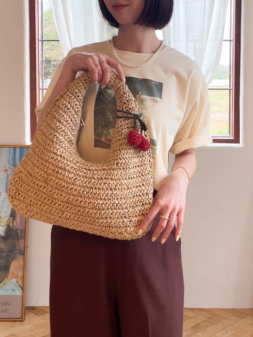 NATSUMIさんの「grove｜【UVカット/接触冷感】プリントアソート5分袖Tシャツ」を使ったコーディネート