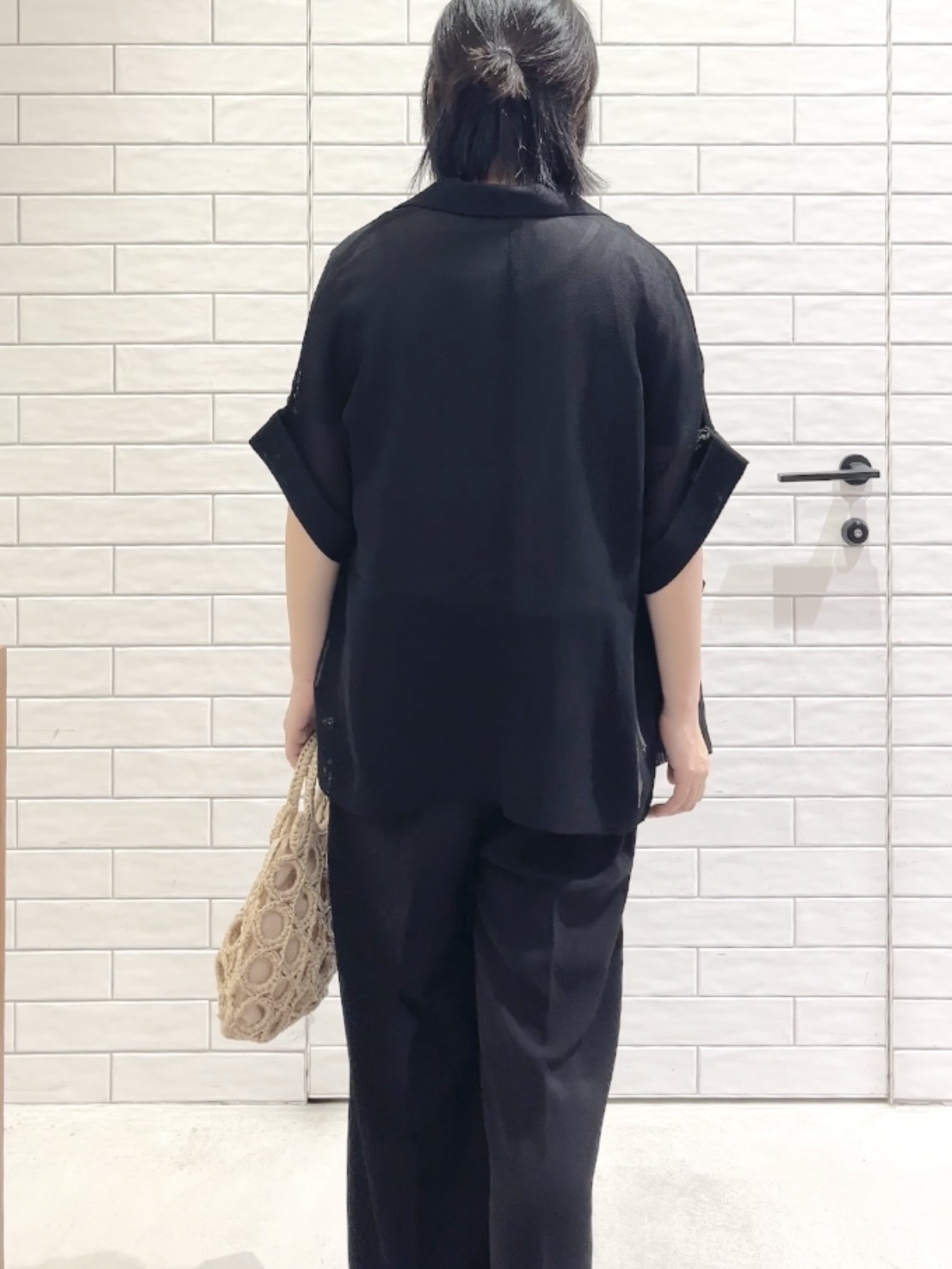 しおりさんの「OPAQUE.CLIP｜メッシュテーラードジャケット【洗濯機OK】」を使ったコーディネート