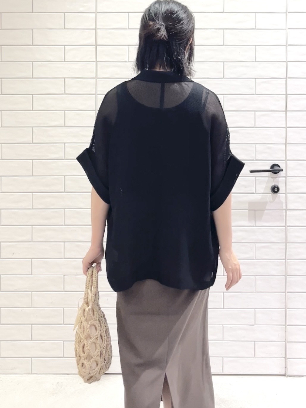 しおりさんの「OPAQUE.CLIP｜メッシュテーラードジャケット【洗濯機OK】」を使ったコーディネート