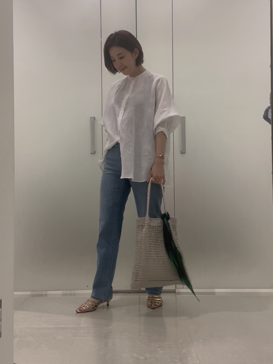 まどかさんの「UNTITLED｜【麻100】リネンドルマンシャツ」を使ったコーディネート
