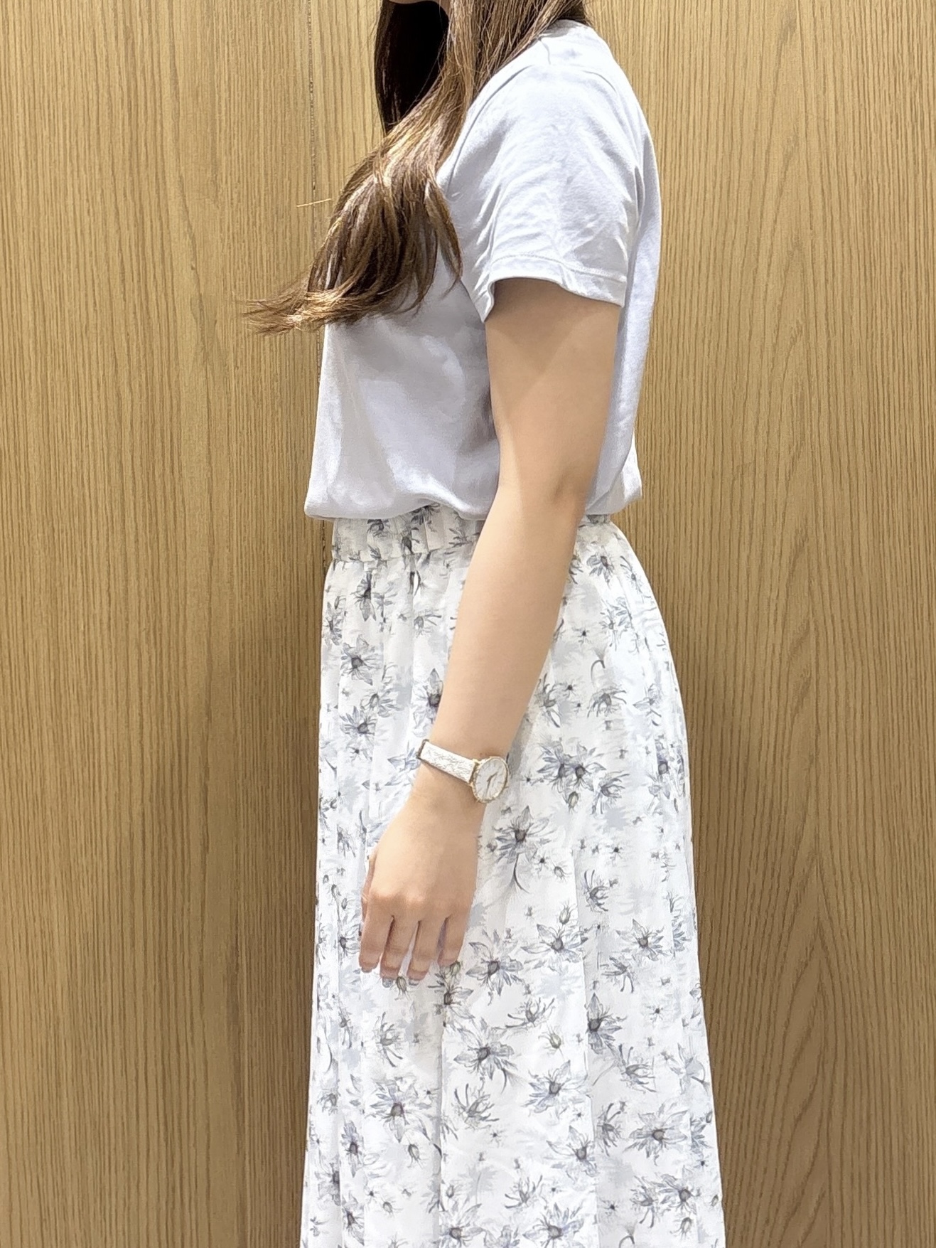 ゆいさんの「index｜【UVケア／接触冷感】フロントロゴ刺繍Tシャツ《洗濯機OK／S-3L／7col》」を使ったコーディネート