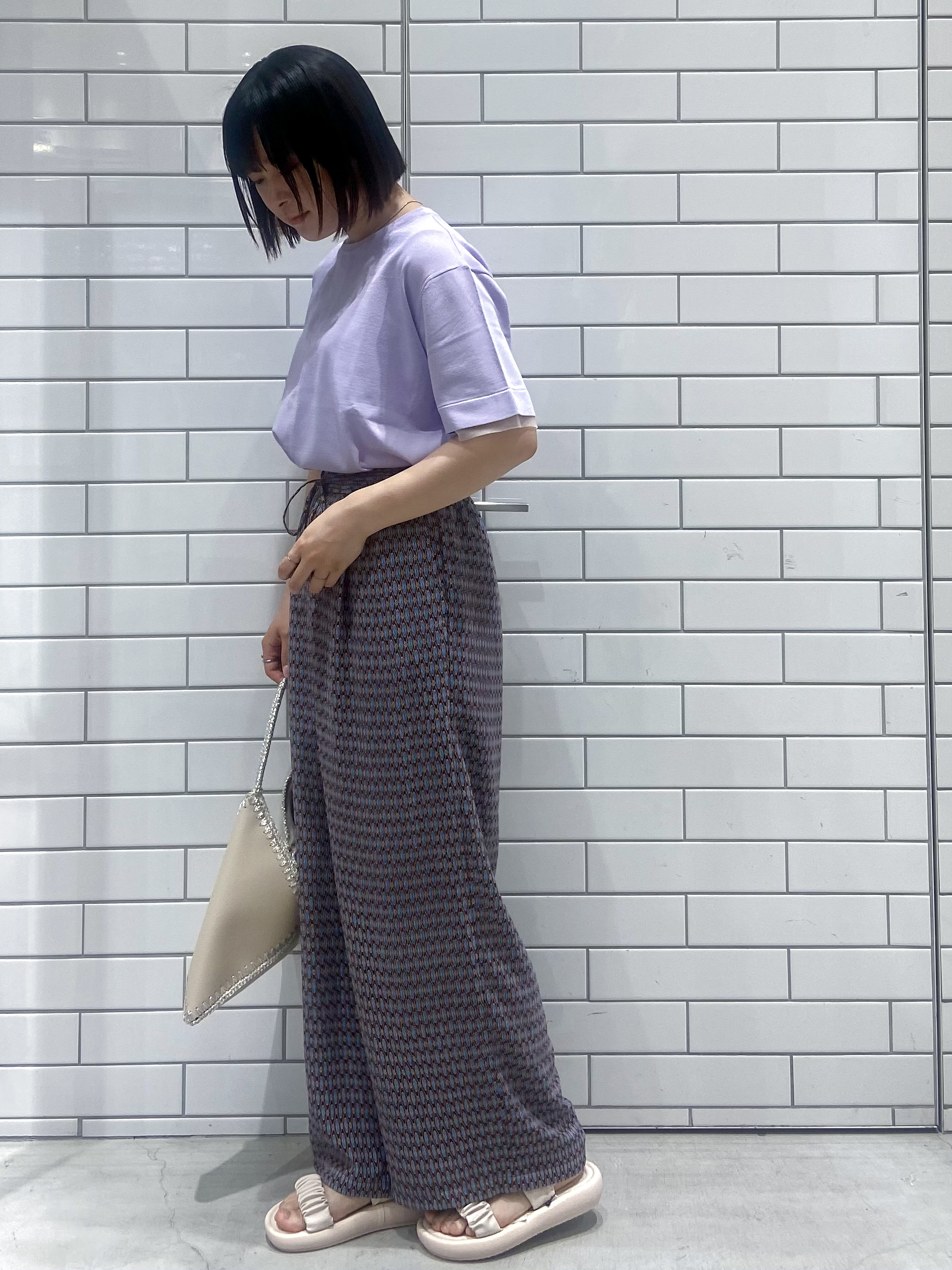 kimiさんの「OPAQUE.CLIP｜【UV／接触冷感／抗ピル】シアー＆レイヤード風さらりニット《洗濯機OK》」を使ったコーディネート