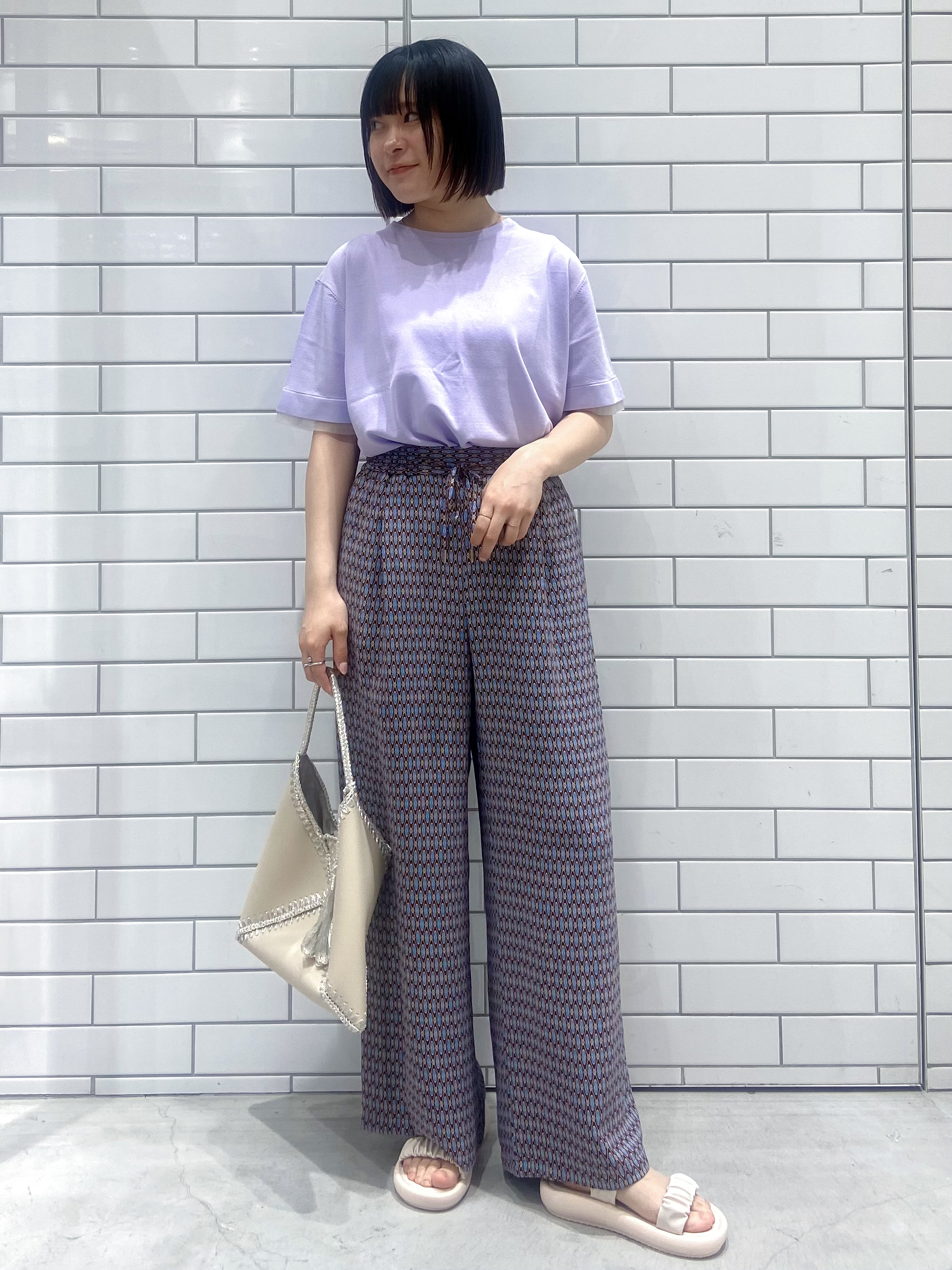 kimiさんの「OPAQUE.CLIP｜【UV／接触冷感／抗ピル】シアー＆レイヤード風さらりニット《洗濯機OK》」を使ったコーディネート