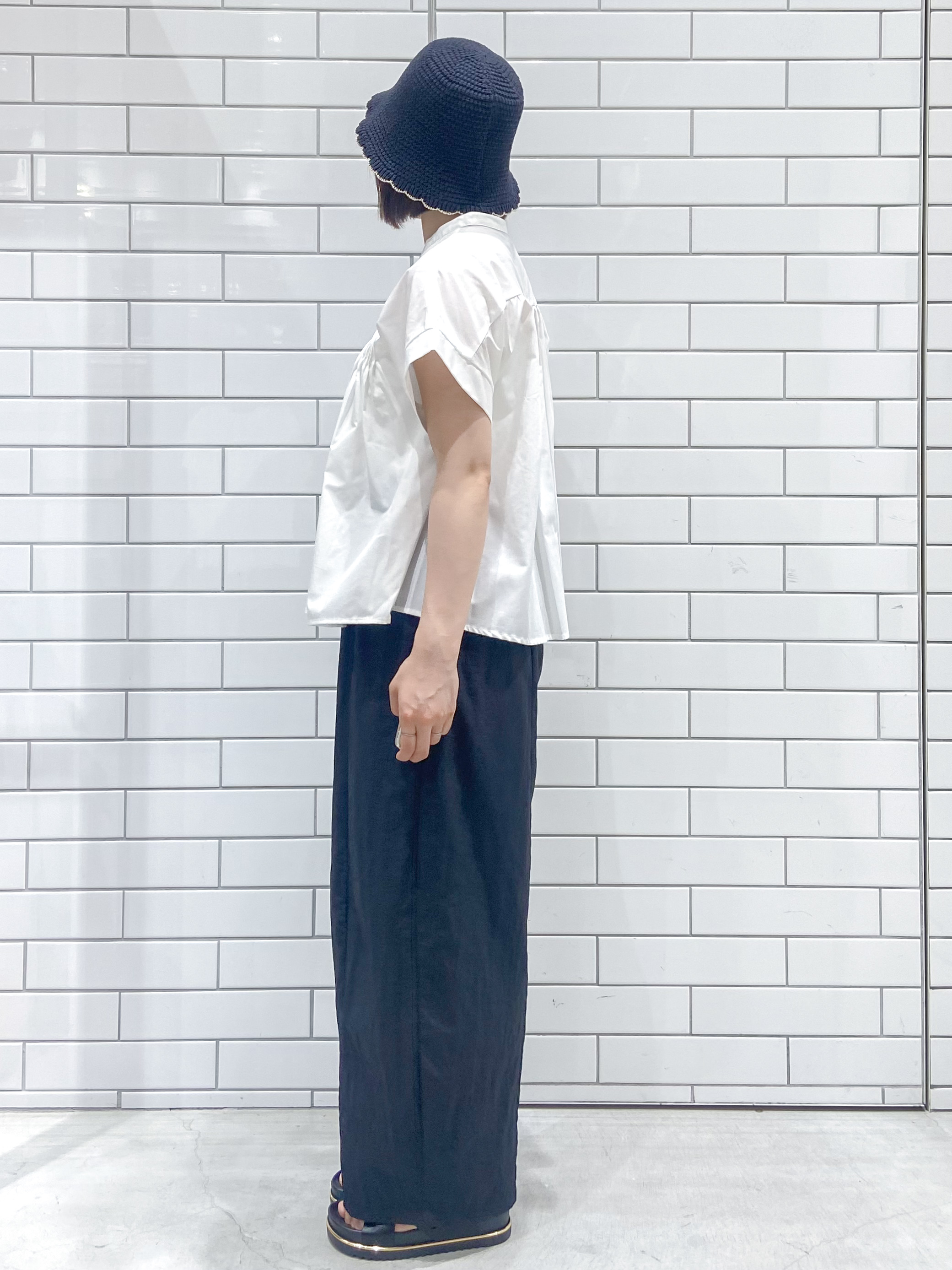 kimiさんの「OPAQUE.CLIP｜麻混サーモ配色バケットハット」を使ったコーディネート