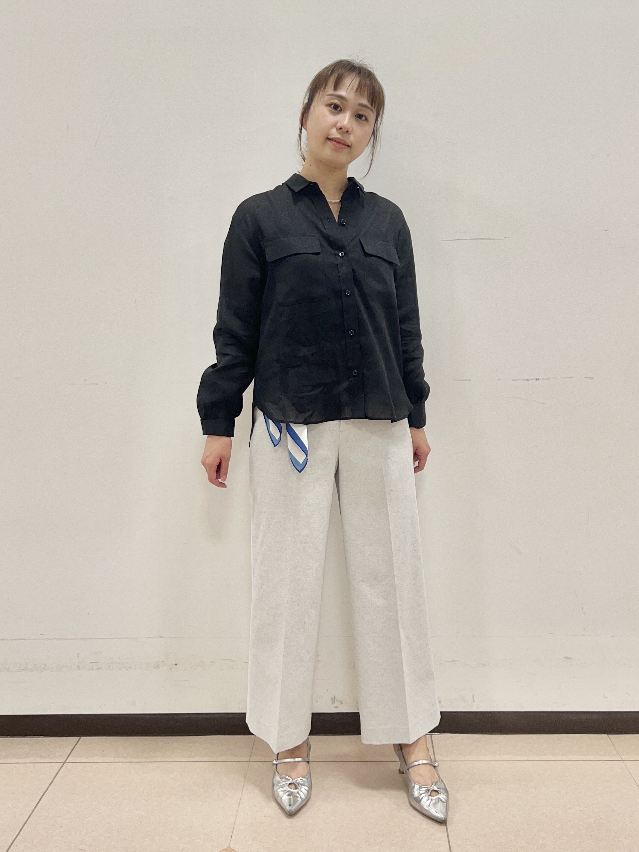 りおさんの「UNTITLED｜【接触冷感】ドライタッチシャツ」を使ったコーディネート