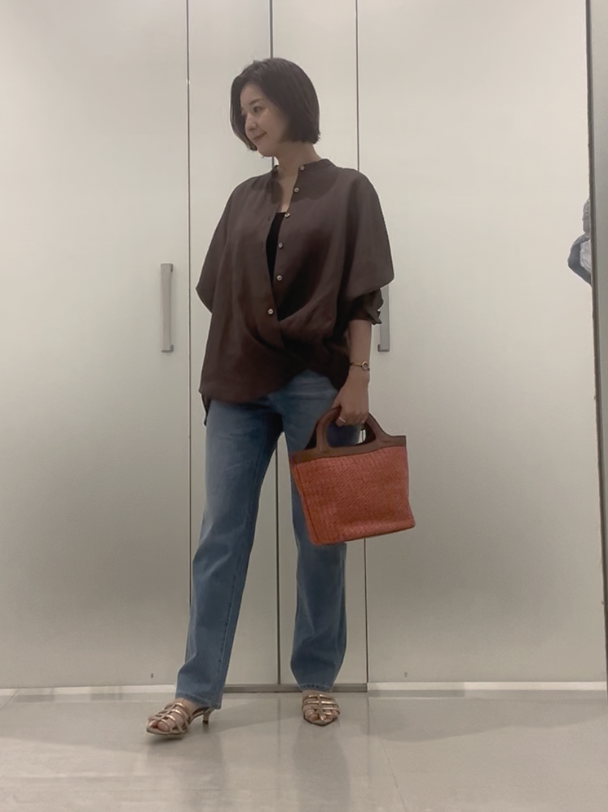 まどかさんの「UNTITLED｜【麻100】リネンドルマンシャツ」を使ったコーディネート