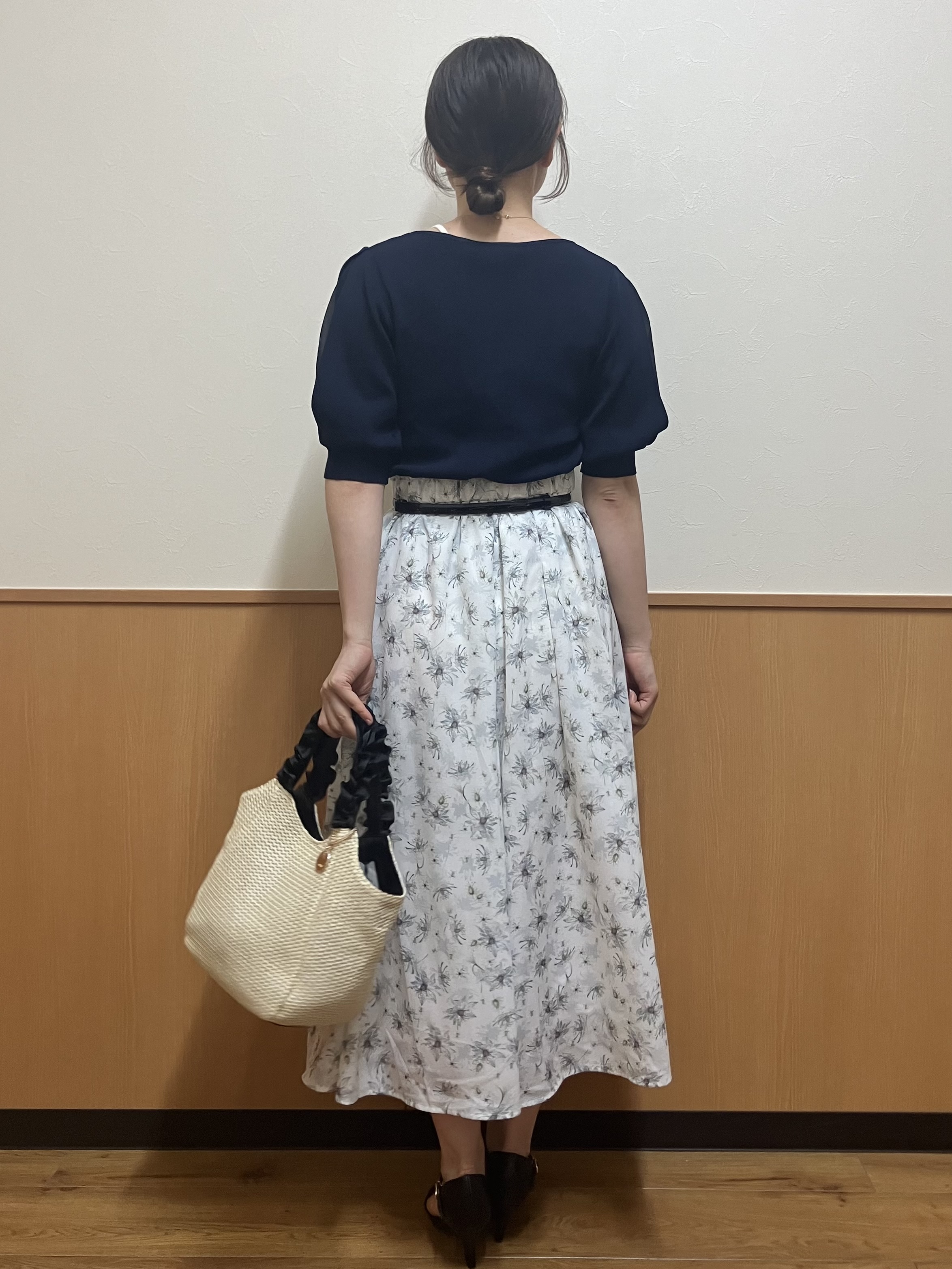MAYUKIさんの「index｜【接触冷感／UVケア】クールタッチラップスリーブニット《洗濯機OK／XS～3L／9col》」を使ったコーディネート