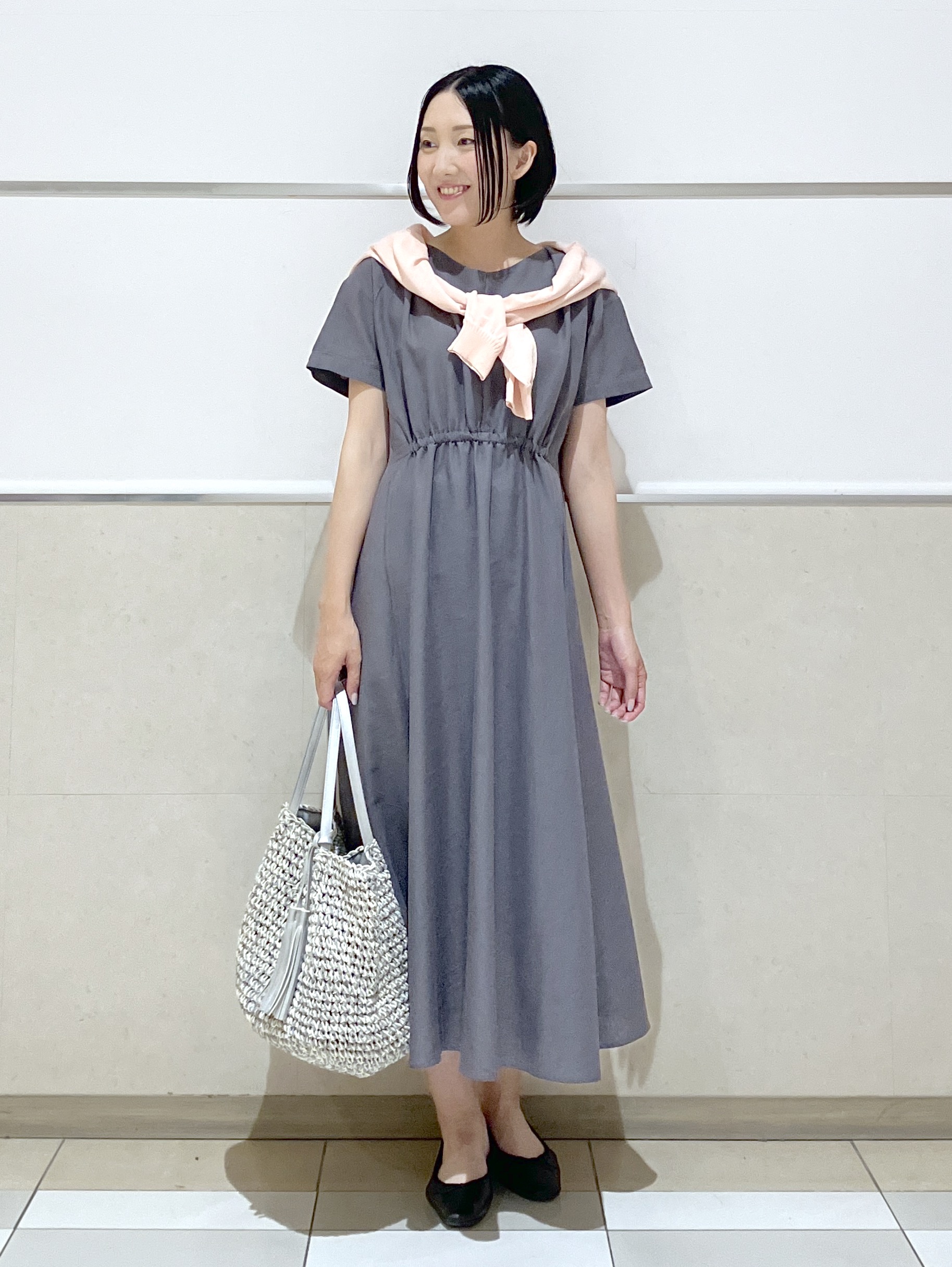 eriko さんの「Dessin｜レザー調スクエアトゥ  フラットパンプス」を使ったコーディネート