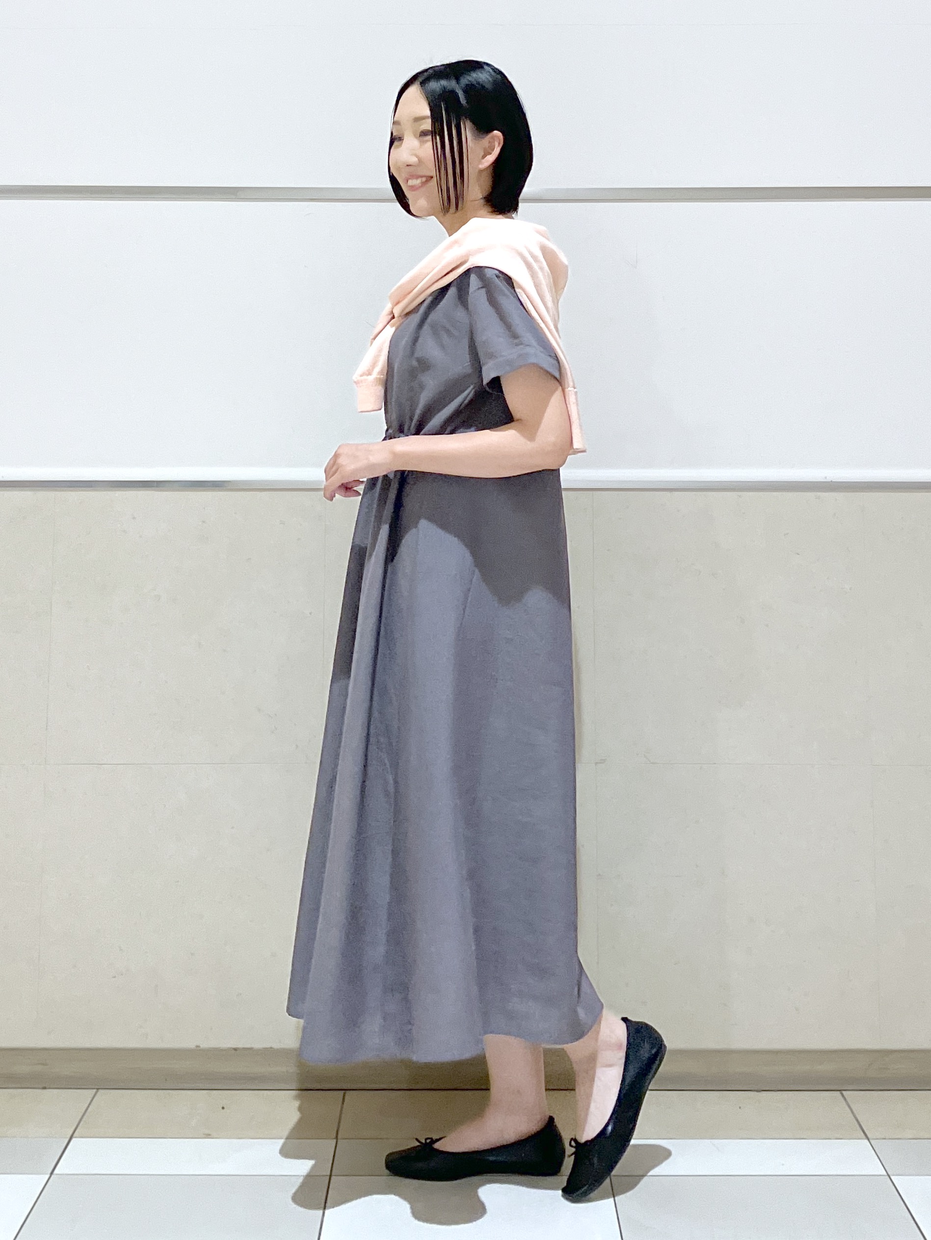 eriko さんの「Dessin｜レザー調スクエアトゥ  フラットパンプス」を使ったコーディネート