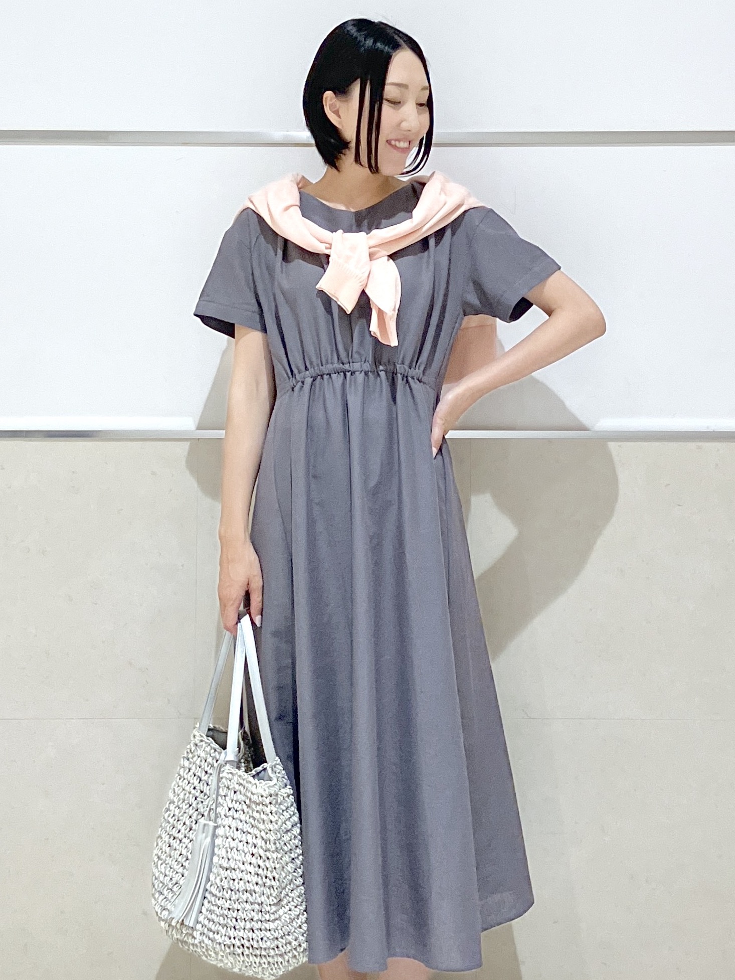 eriko さんの「Dessin｜レザー調スクエアトゥ  フラットパンプス」を使ったコーディネート
