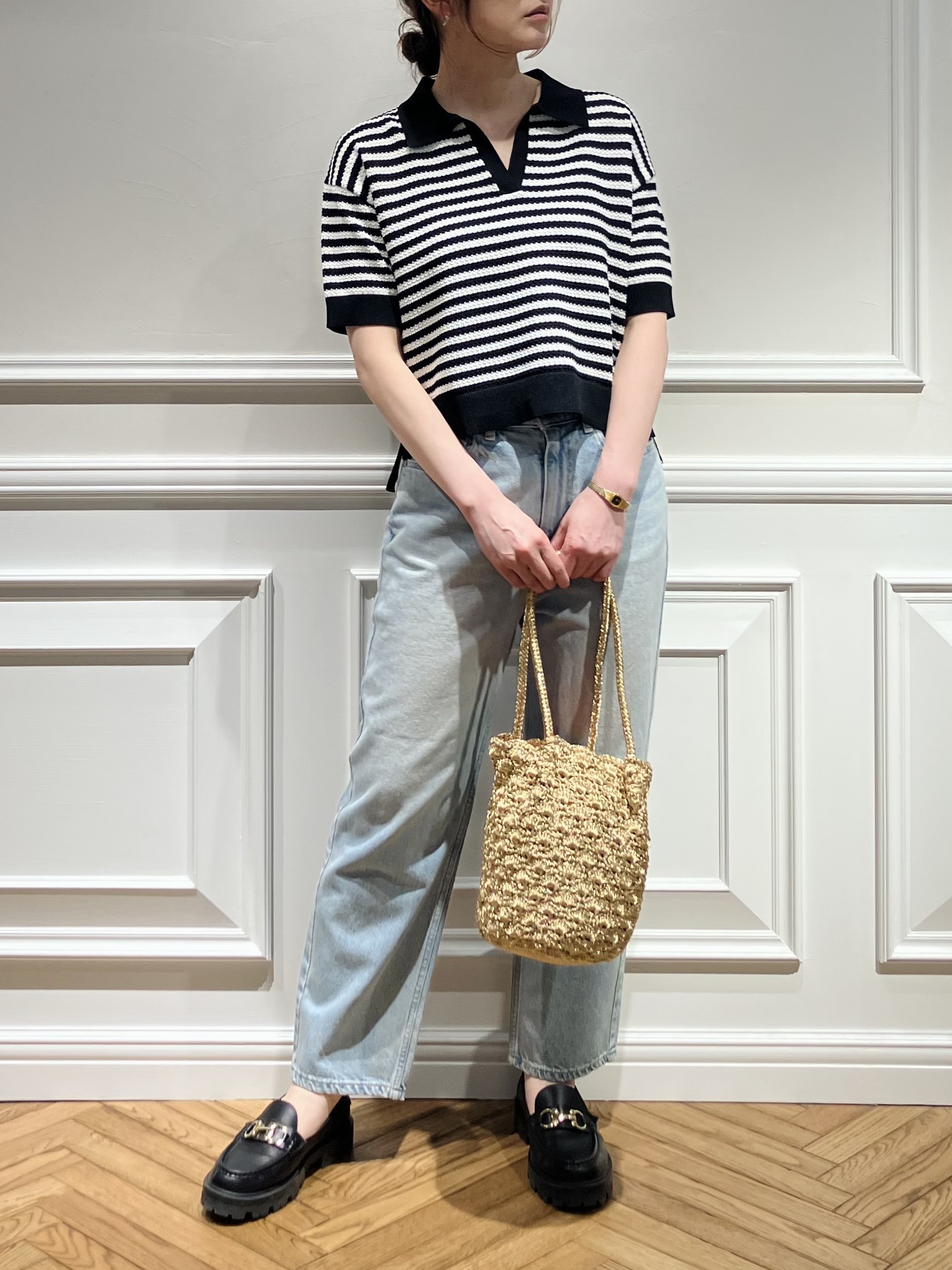 TSUKUIさんの「DRESSTERIOR｜RED CARD TOKYO（レッドカードトーキョー）JAZZルーズテーパードデニムパンツ」を使ったコーディネート