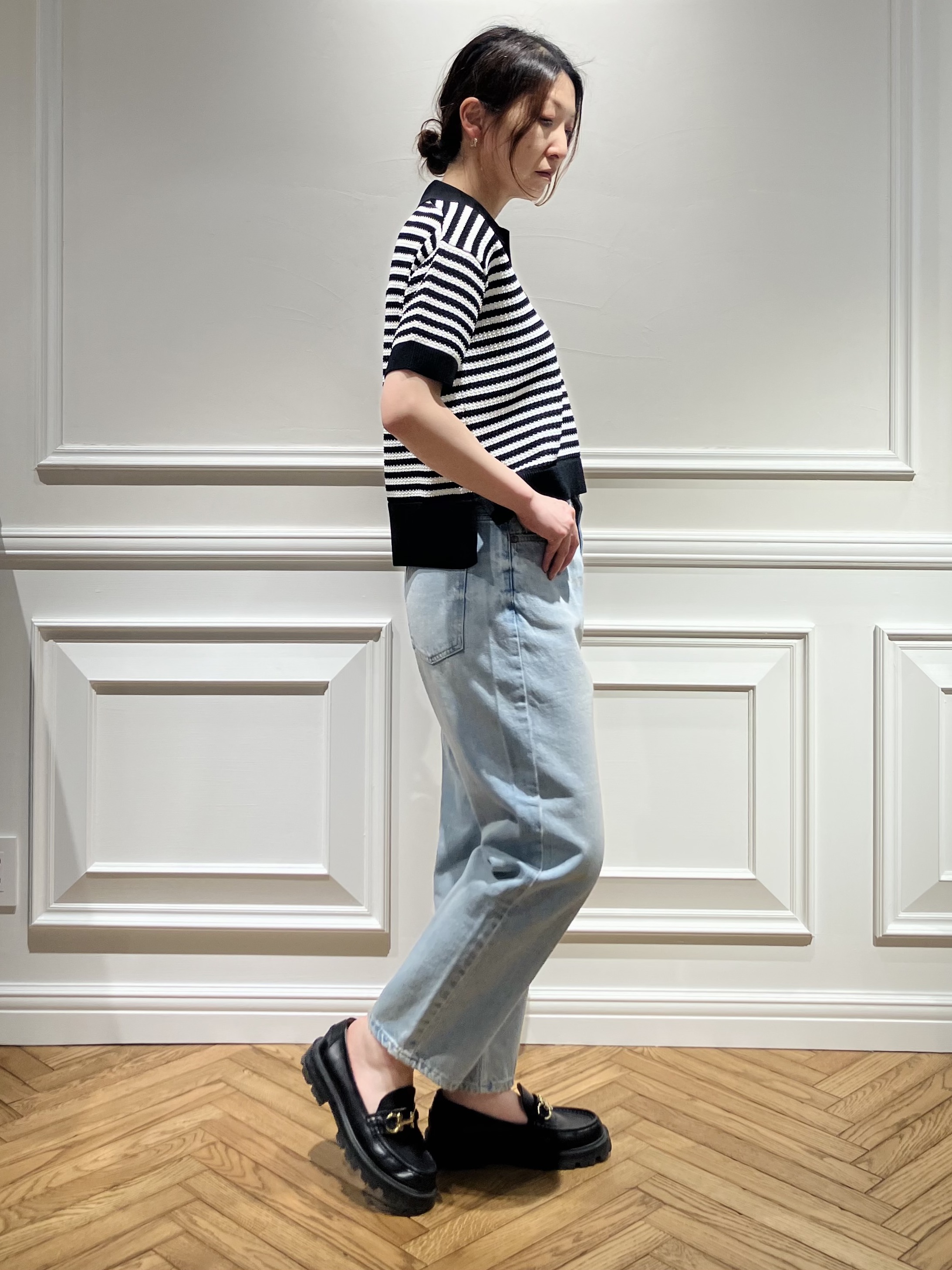 TSUKUIさんの「DRESSTERIOR｜RED CARD TOKYO（レッドカードトーキョー）JAZZルーズテーパードデニムパンツ」を使ったコーディネート