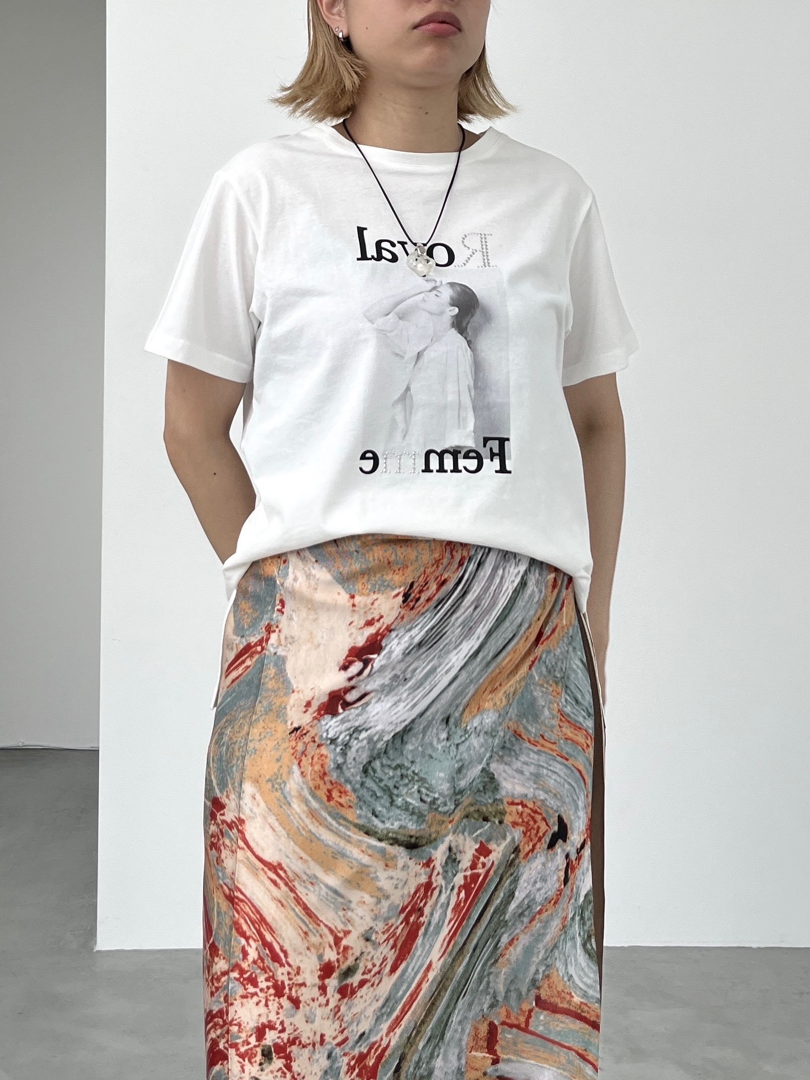 Harukaさんの「INDIVI｜タイポグラフィTシャツ【接触冷感】」を使ったコーディネート