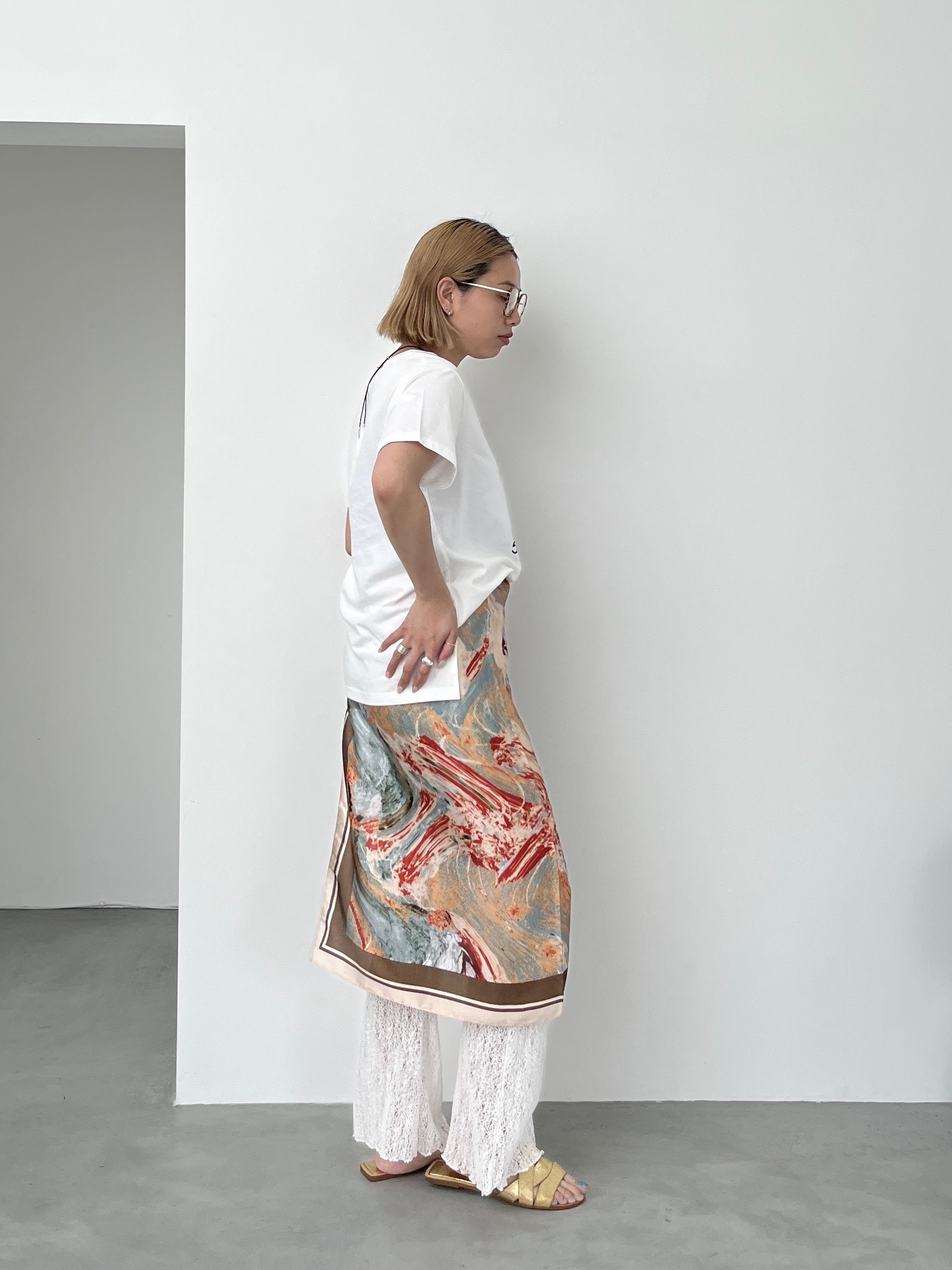 Harukaさんの「INDIVI｜タイポグラフィTシャツ【接触冷感】」を使ったコーディネート