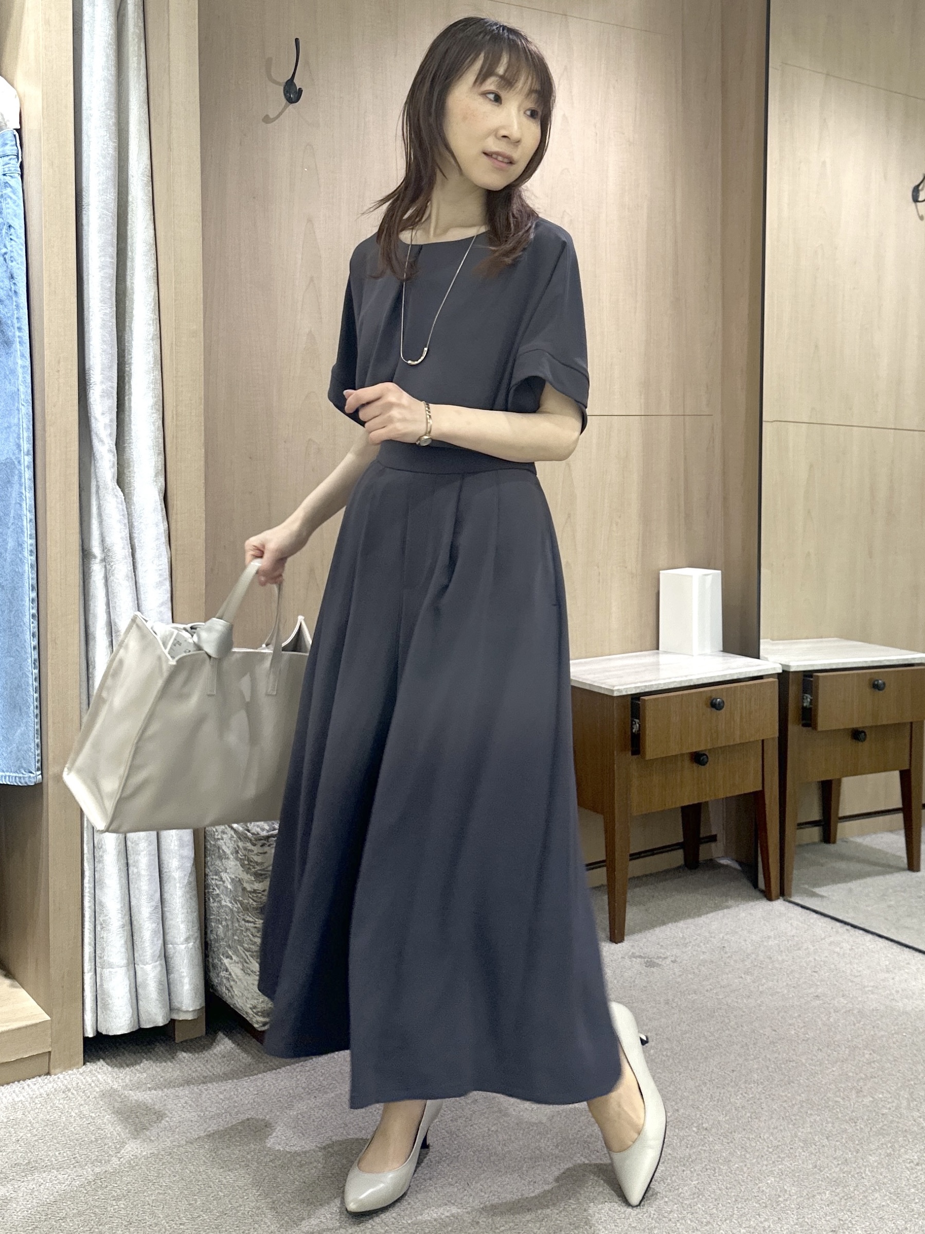Miwaさんの「UNTITLED｜◆【アンサンブル可】ラメ混クルーネックカーディガン」を使ったコーディネート