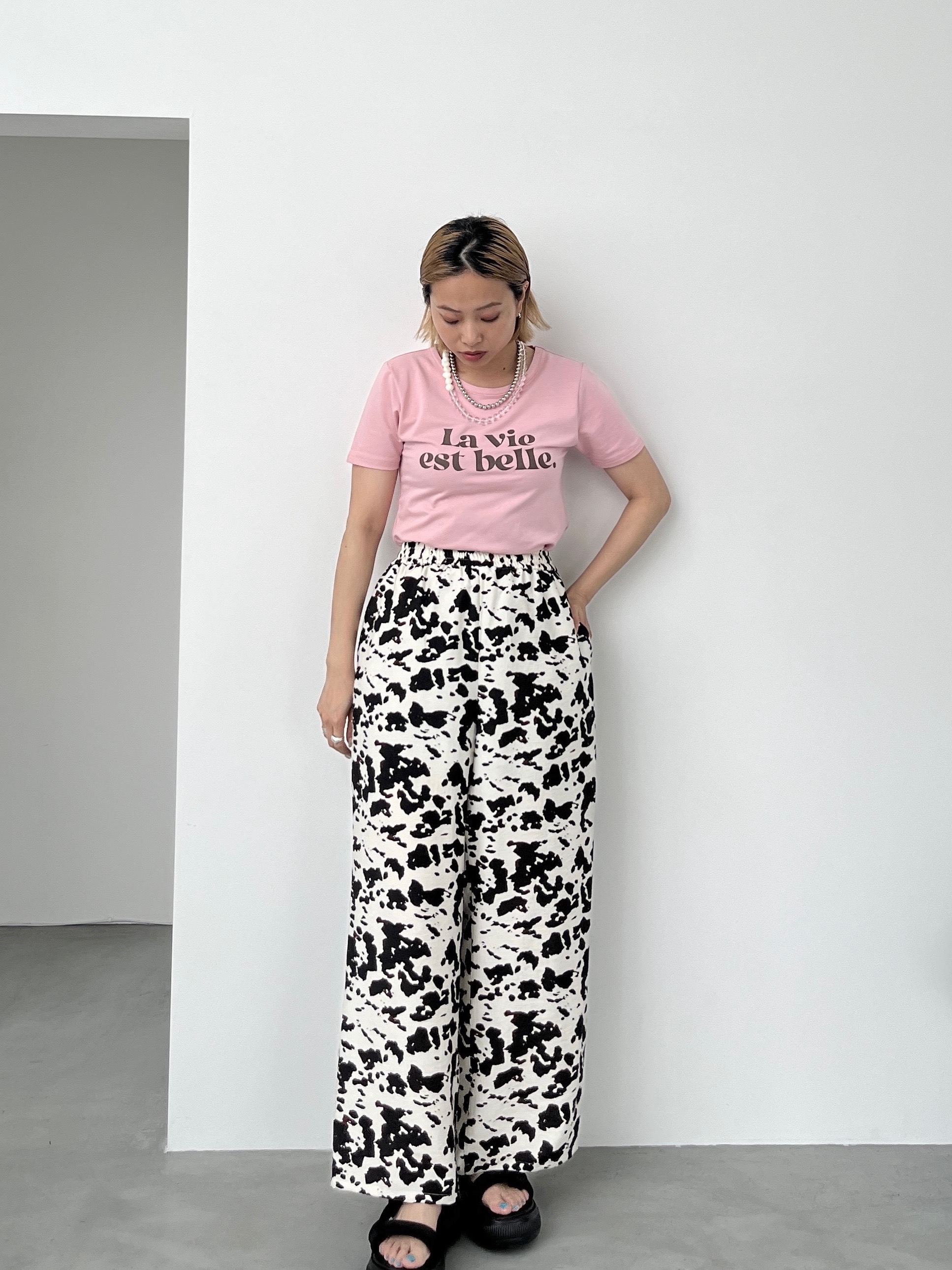 Harukaさんの「INDIVI｜ロゴタイトTシャツ」を使ったコーディネート