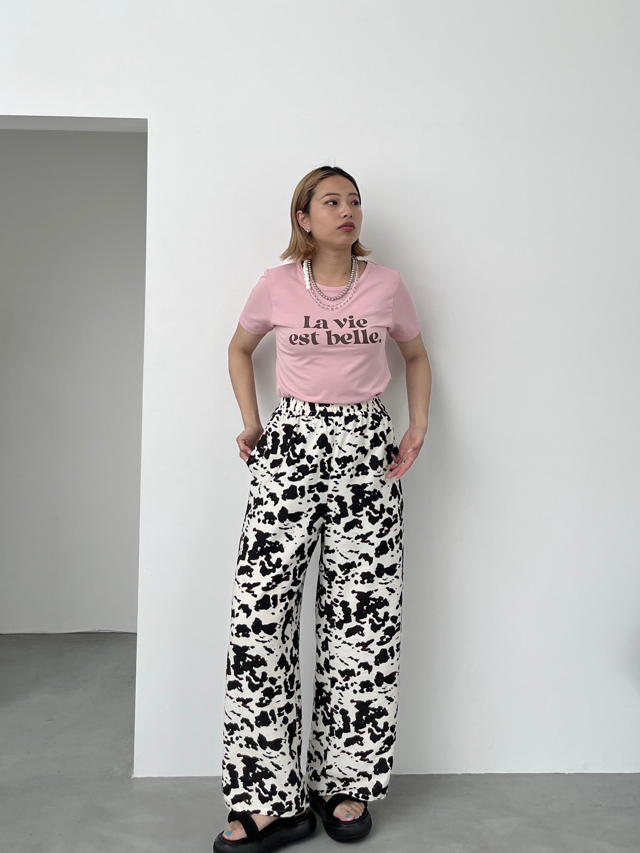 Harukaさんの「INDIVI｜ロゴタイトTシャツ」を使ったコーディネート