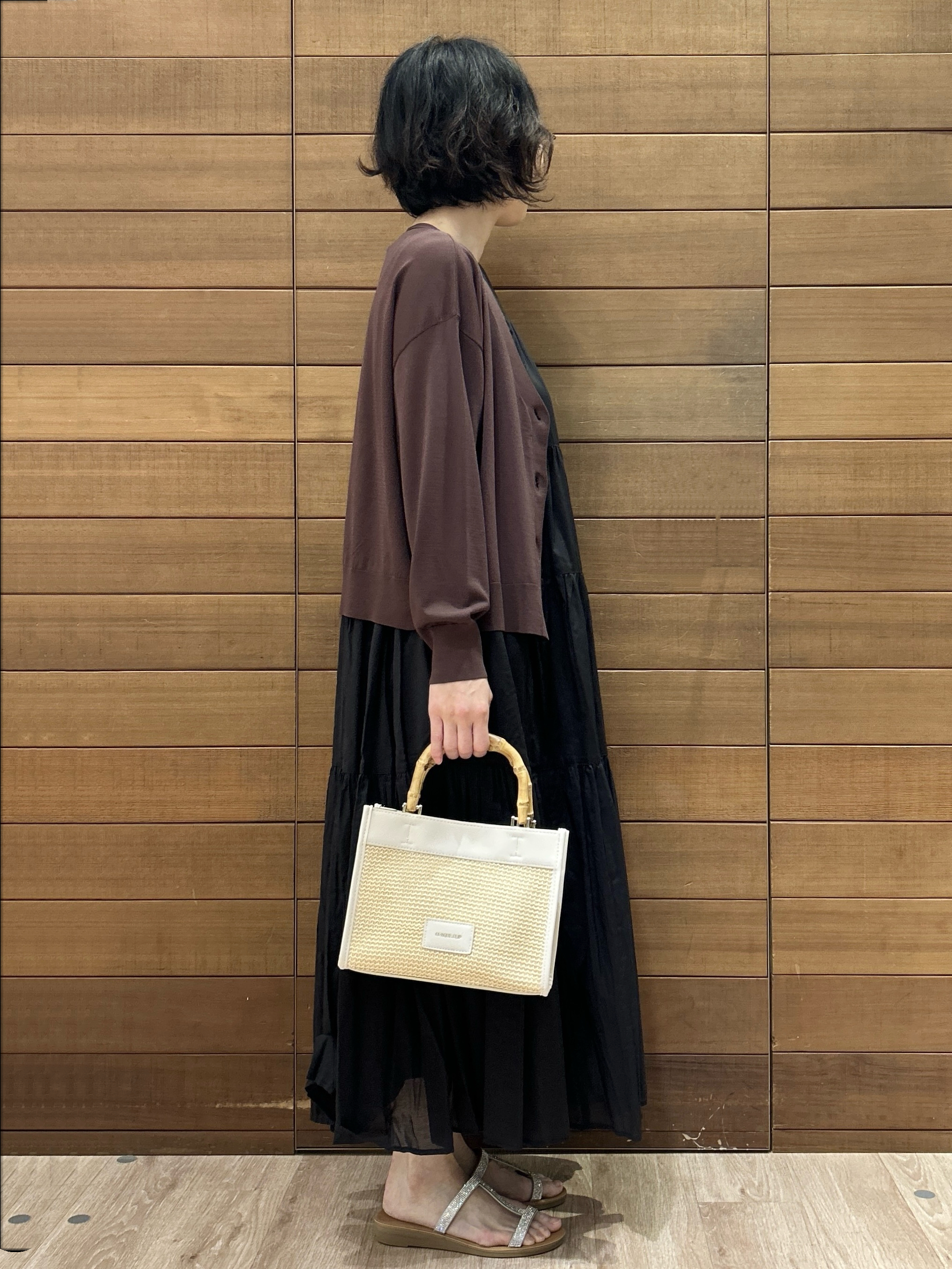ゆうあさんの「OPAQUE.CLIP｜ティアードサマードレス／オーガニックコットン混【洗濯機OK】」を使ったコーディネート