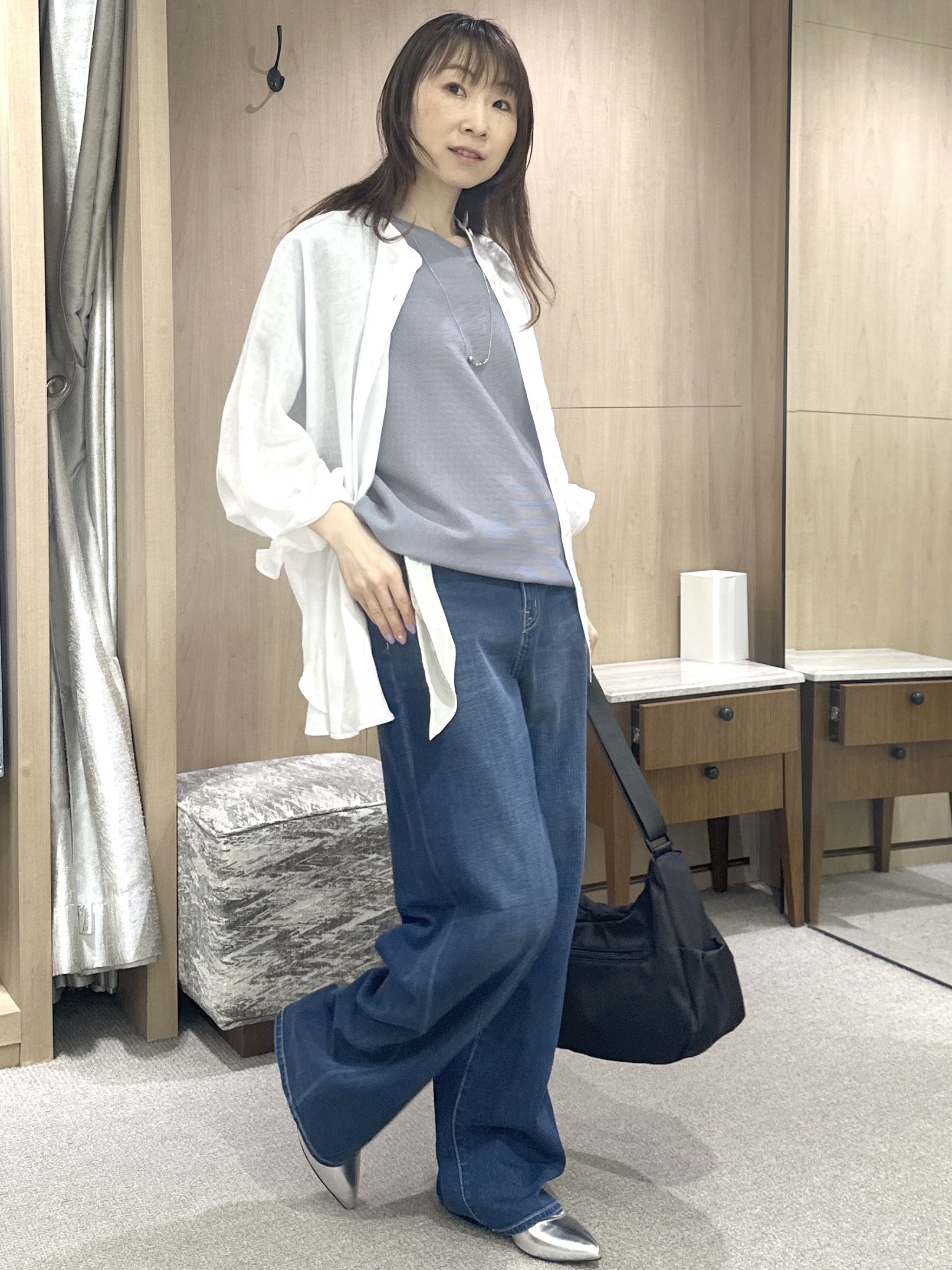 Miwaさんの「UNTITLED｜【麻100】リネンドルマンシャツ」を使ったコーディネート
