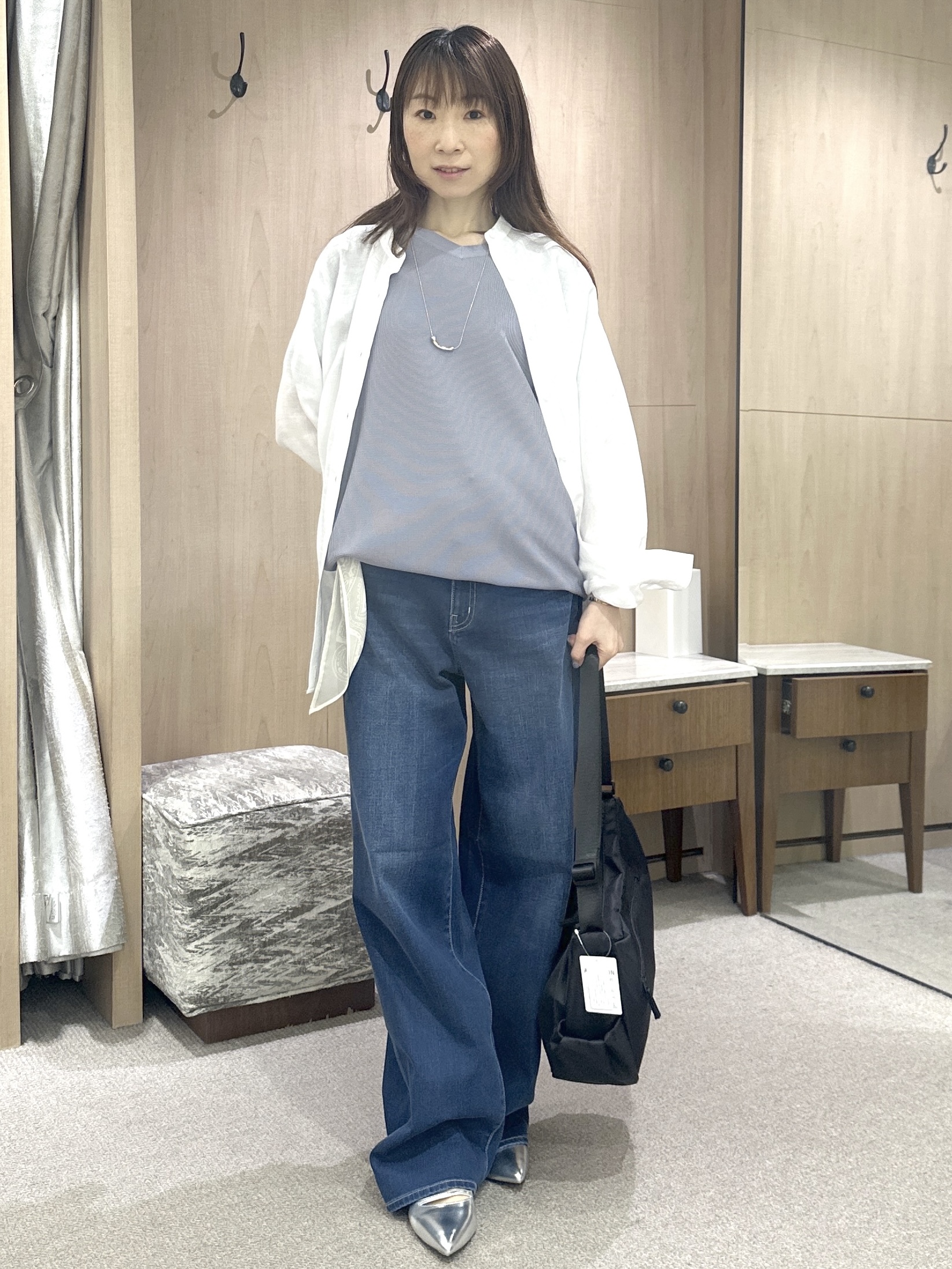 Miwaさんの「UNTITLED｜【麻100】リネンドルマンシャツ」を使ったコーディネート