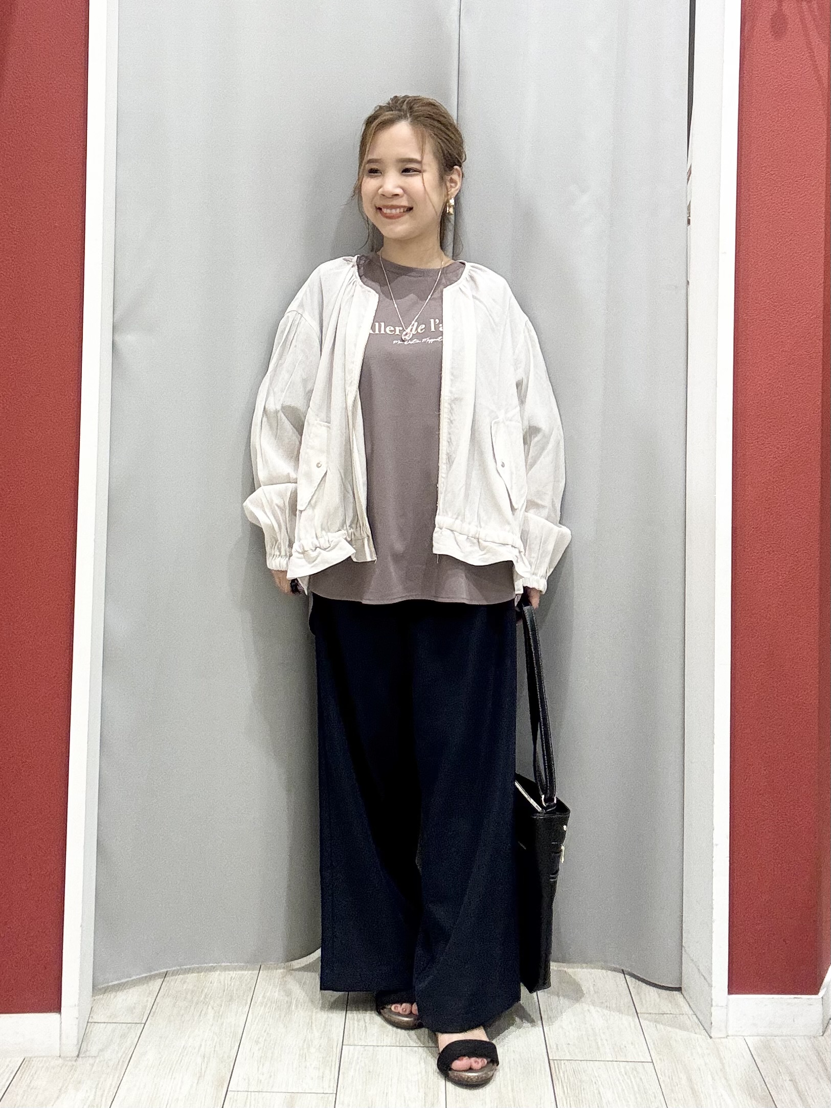 shioさんの「SHOO･LA･RUE｜【S-LL】軽やかな シアーライトブルゾン」を使ったコーディネート