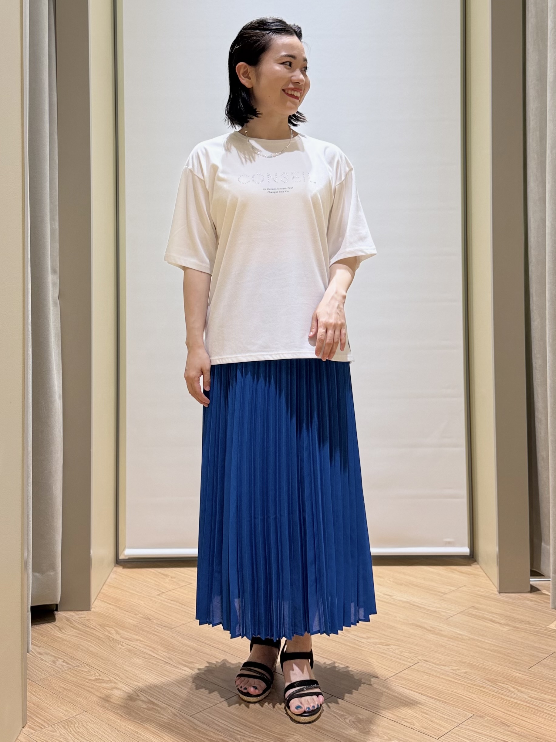 あんりさんの「grove｜【洗濯機OK/ひんやり】軽く羽織れるハーフスリーブジャケット」を使ったコーディネート