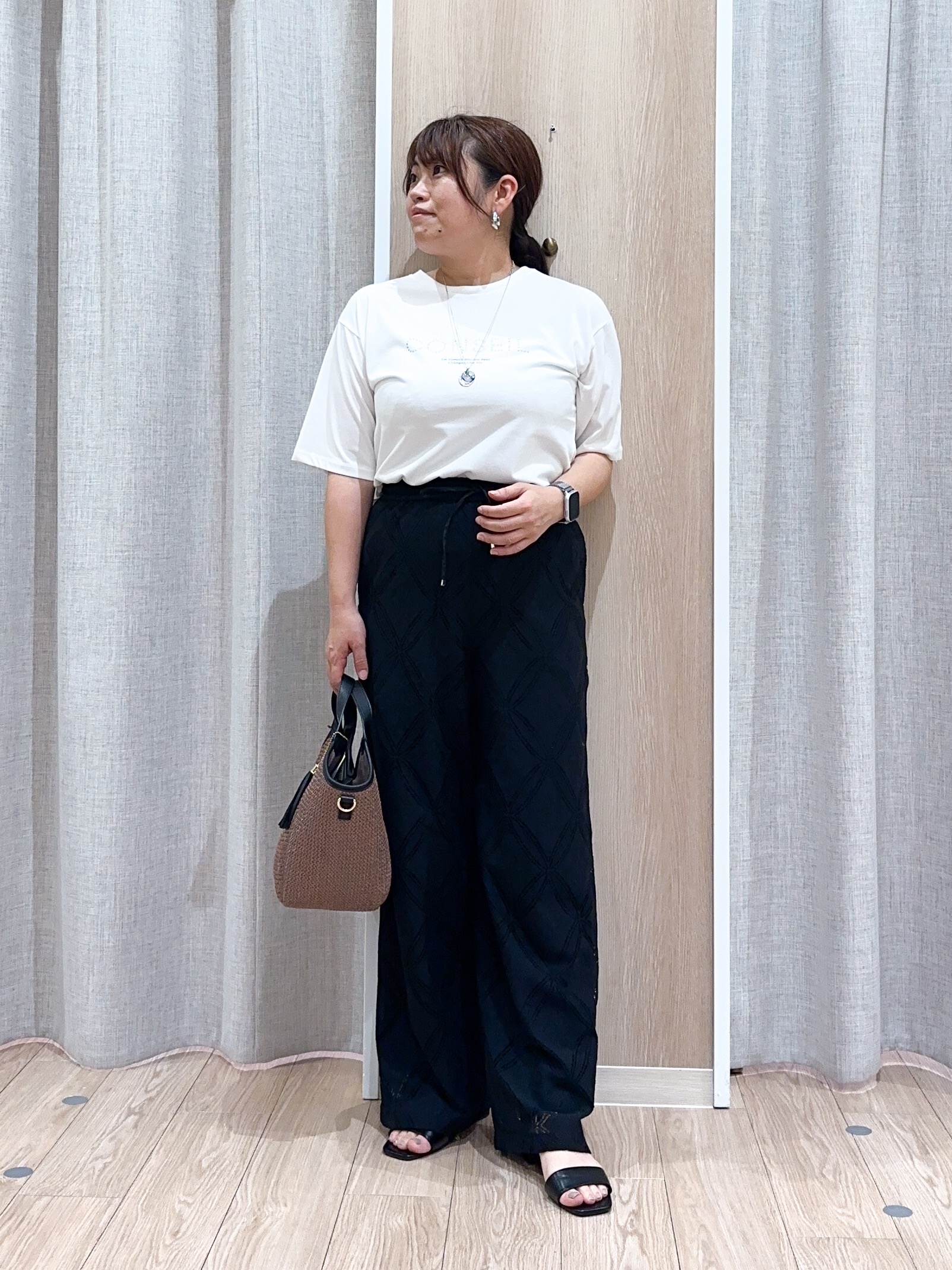 naoさんの「grove｜【洗濯機OK/ひんやり】軽く羽織れるハーフスリーブジャケット」を使ったコーディネート