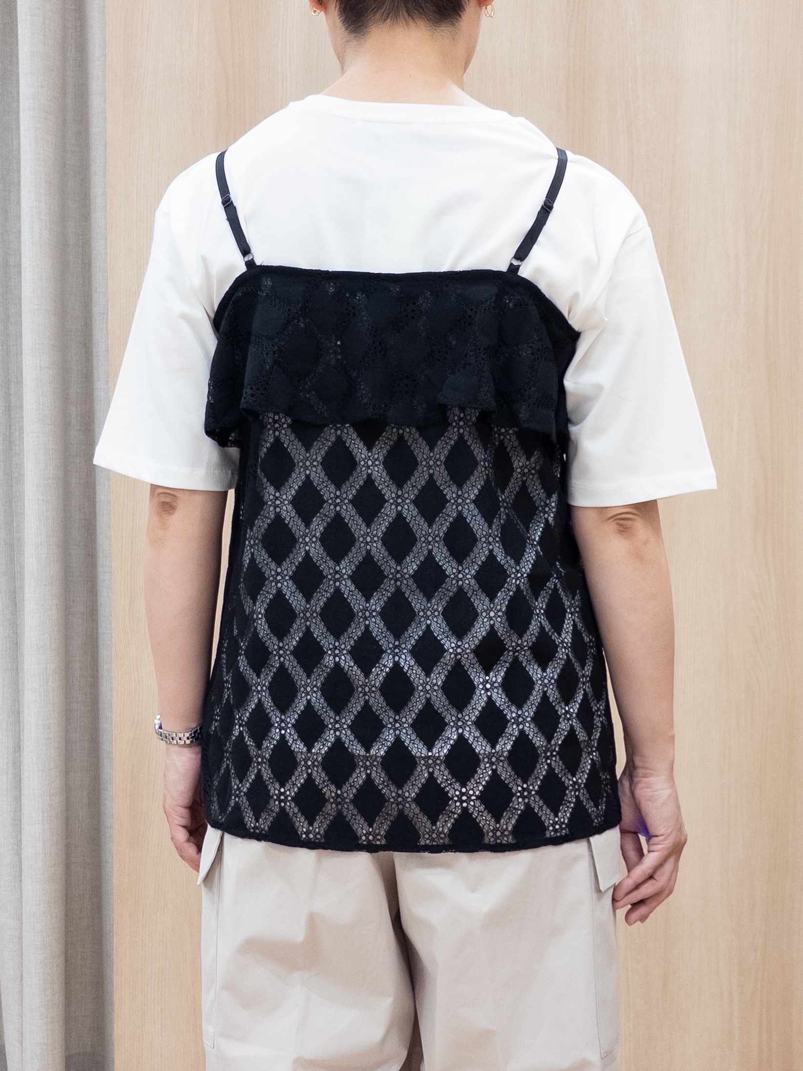 シュウコさんの「grove｜【UVカット/接触冷感】プリントアソート5分袖Tシャツ」を使ったコーディネート
