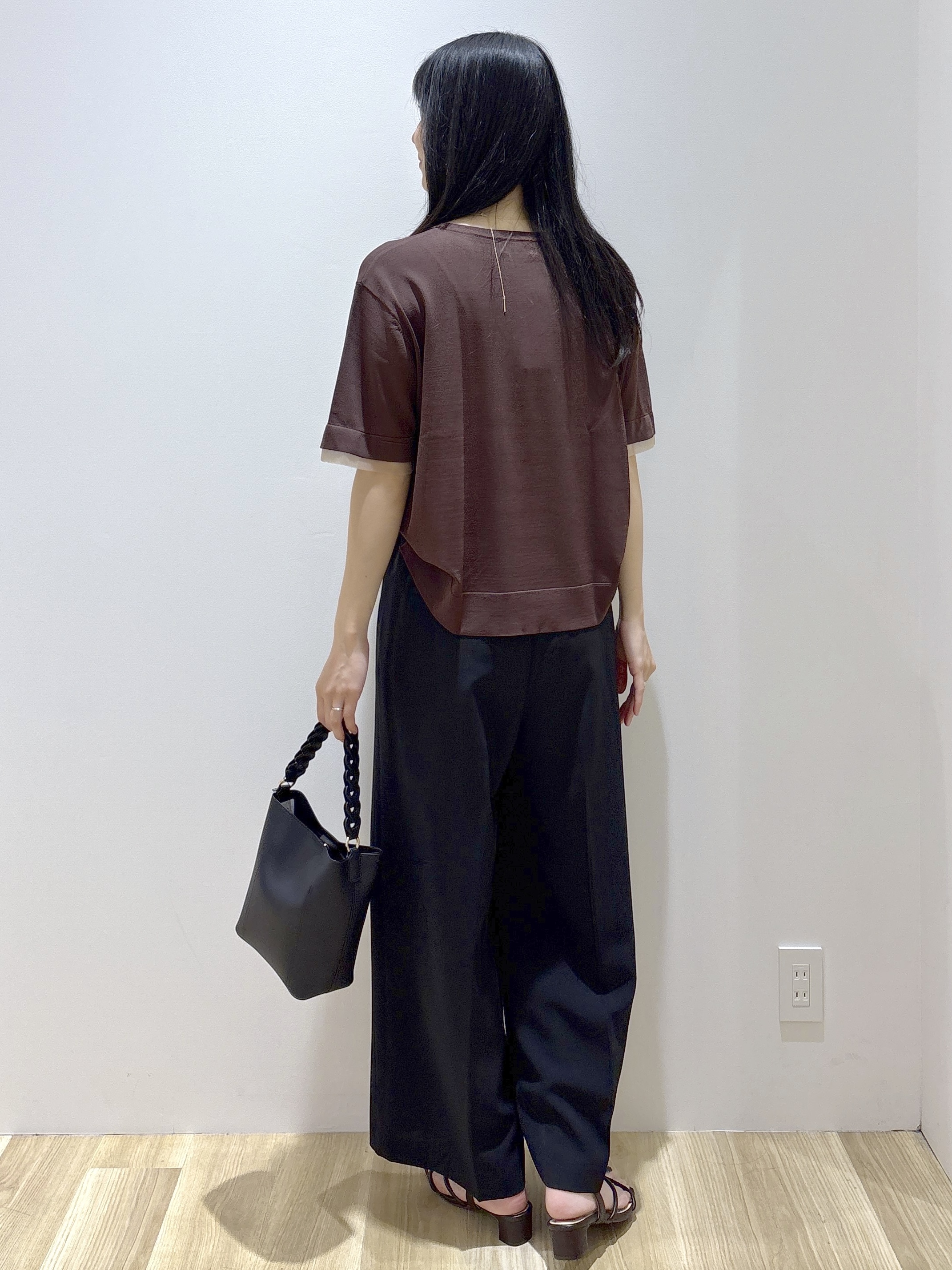 sachikoさんの「OPAQUE.CLIP｜【UV／接触冷感／抗ピル】シアー＆レイヤード風さらりニット《洗濯機OK》」を使ったコーディネート
