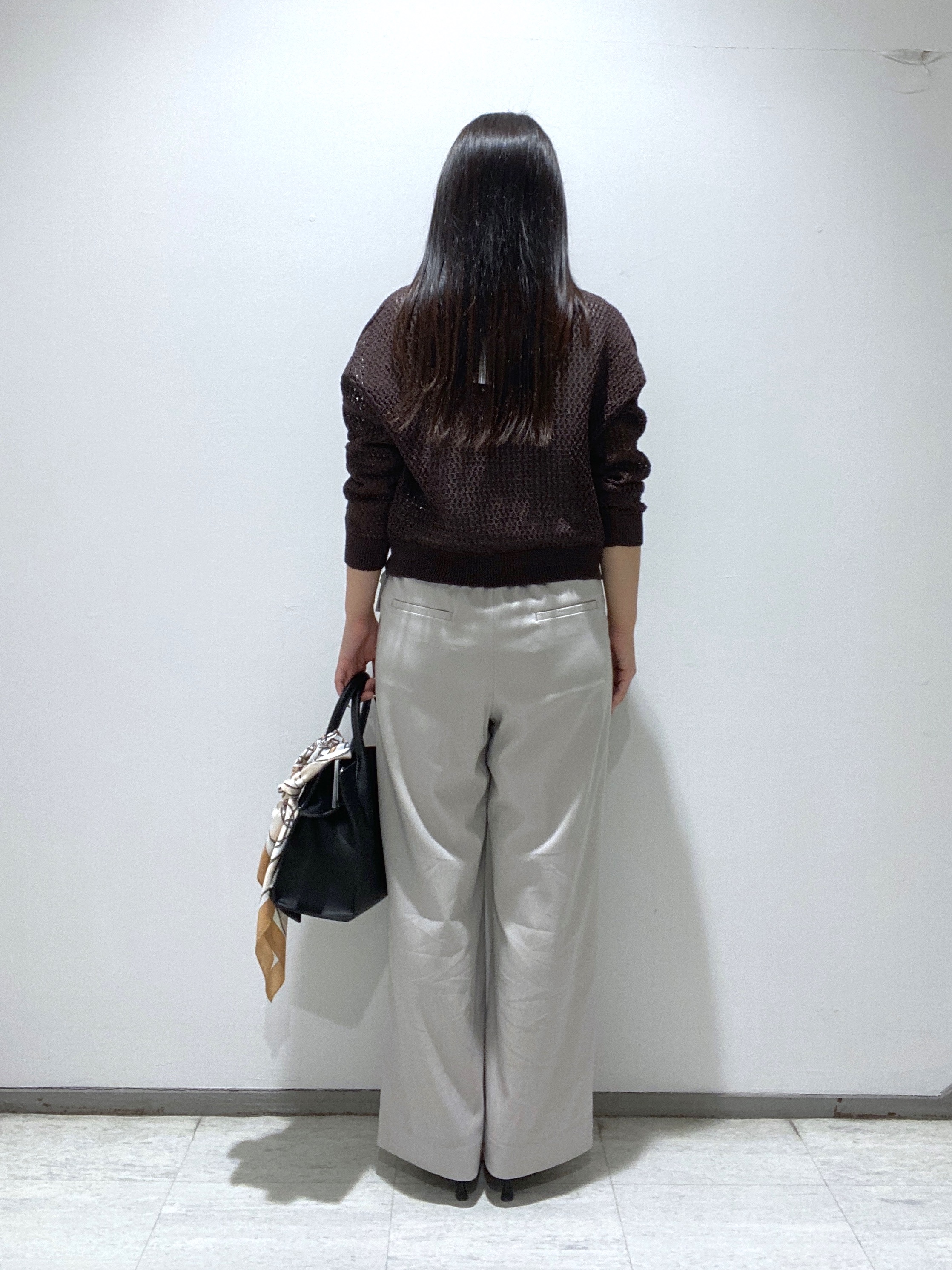 meiさんの「INDIVI｜【洗える／コットン】メッシュジップニットカーディガン」を使ったコーディネート