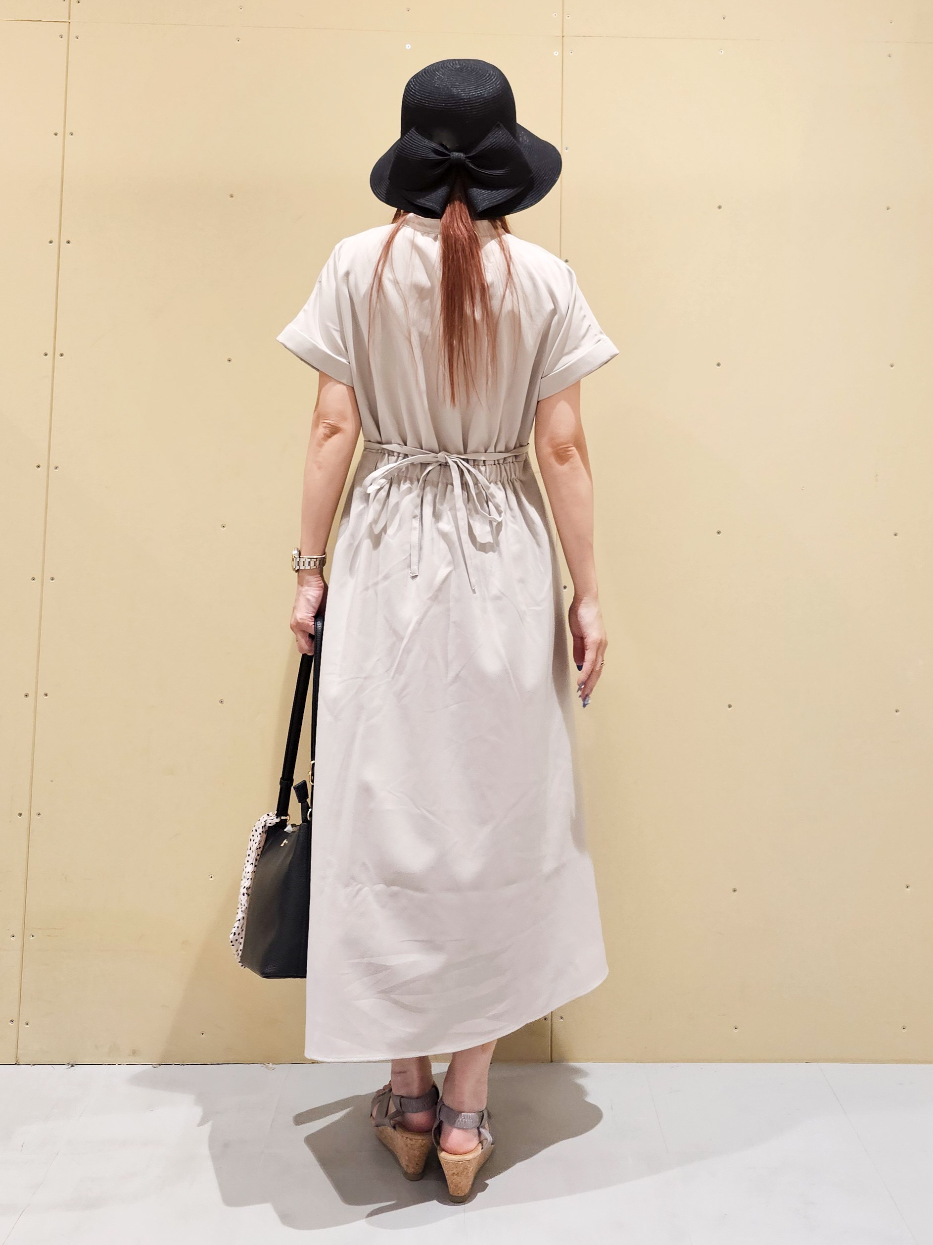 ゆゆさんの「SHOO･LA･RUE｜【洗濯機可／洗濯後しわになりにくい】ウエストタックフレンチワンピース」を使ったコーディネート