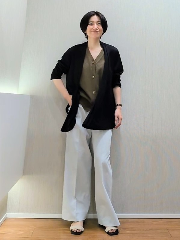 ミズタさんの「UNTITLED｜【接触冷感/UVカット/遮熱機能】フライスジャージカーディガン」を使ったコーディネート