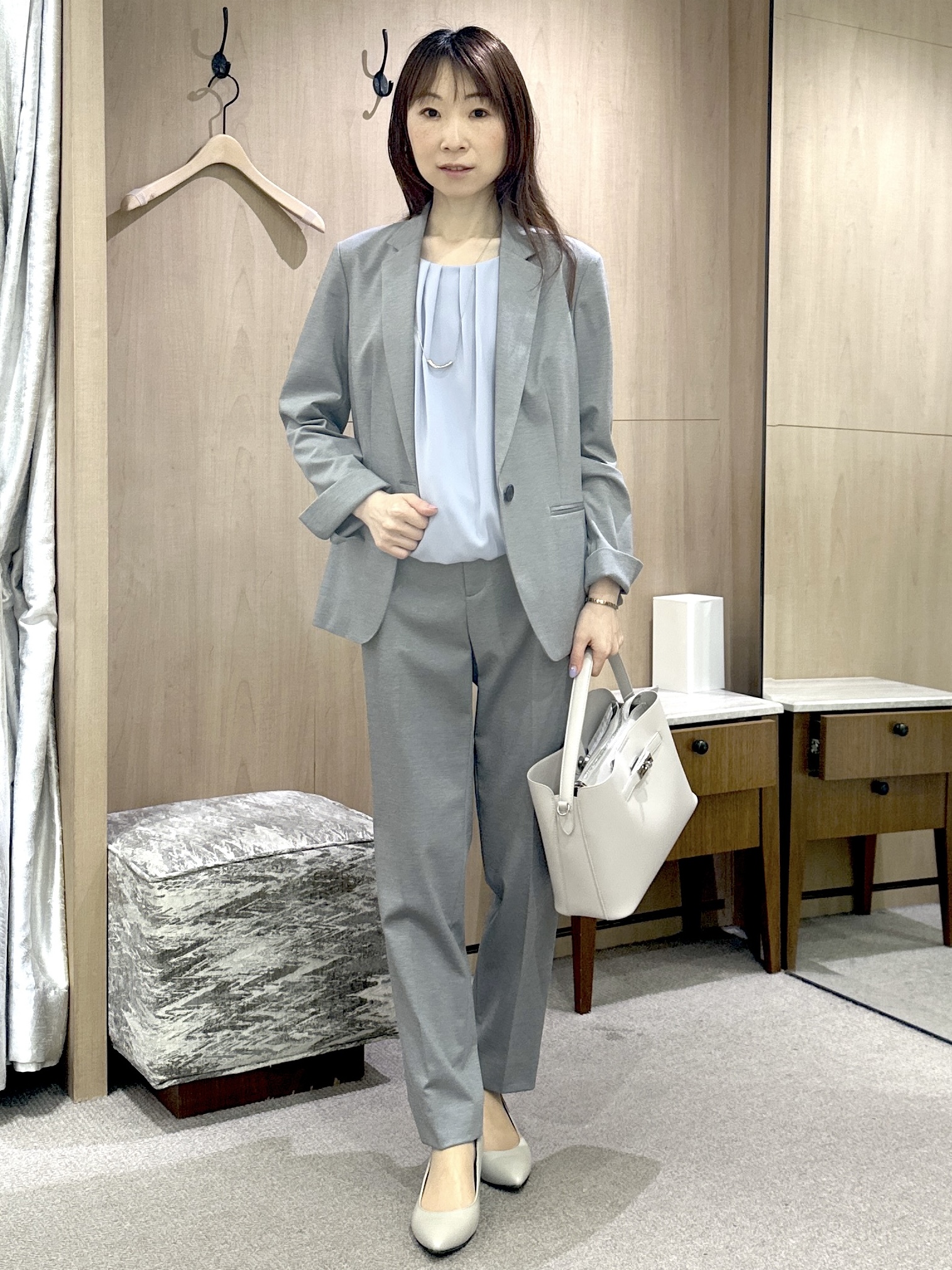 Miwaさんの「UNTITLED｜【UV/接触冷感/スーツ】ジャージテーラードジャケット」を使ったコーディネート