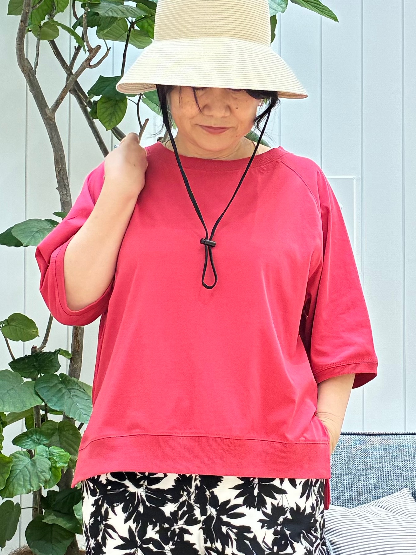 msatoさんの「Dessin｜【UVカット/接触冷感】フォルムカットソー5分袖」を使ったコーディネート