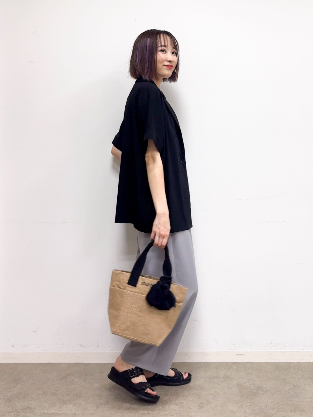 𝐜𝐡𝐢𝐤𝐚さんの「SHOO･LA･RUE｜【高レビュー/洗濯機可/セットアップ可】軽凛(かろりん) 半袖ジャケット」を使ったコーディネート