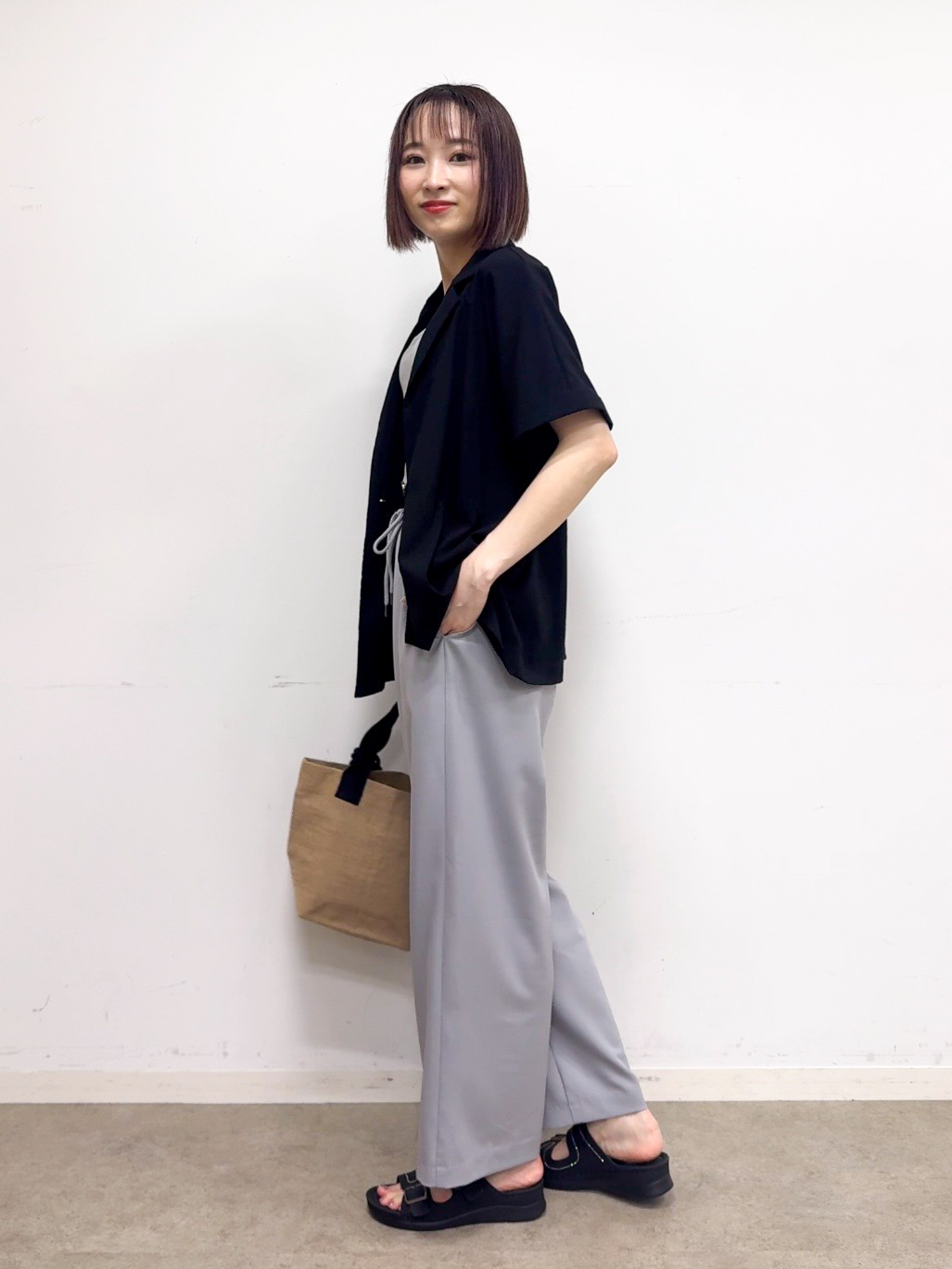 𝐜𝐡𝐢𝐤𝐚さんの「SHOO･LA･RUE｜【高レビュー/洗濯機可/セットアップ可】軽凛(かろりん) 半袖ジャケット」を使ったコーディネート