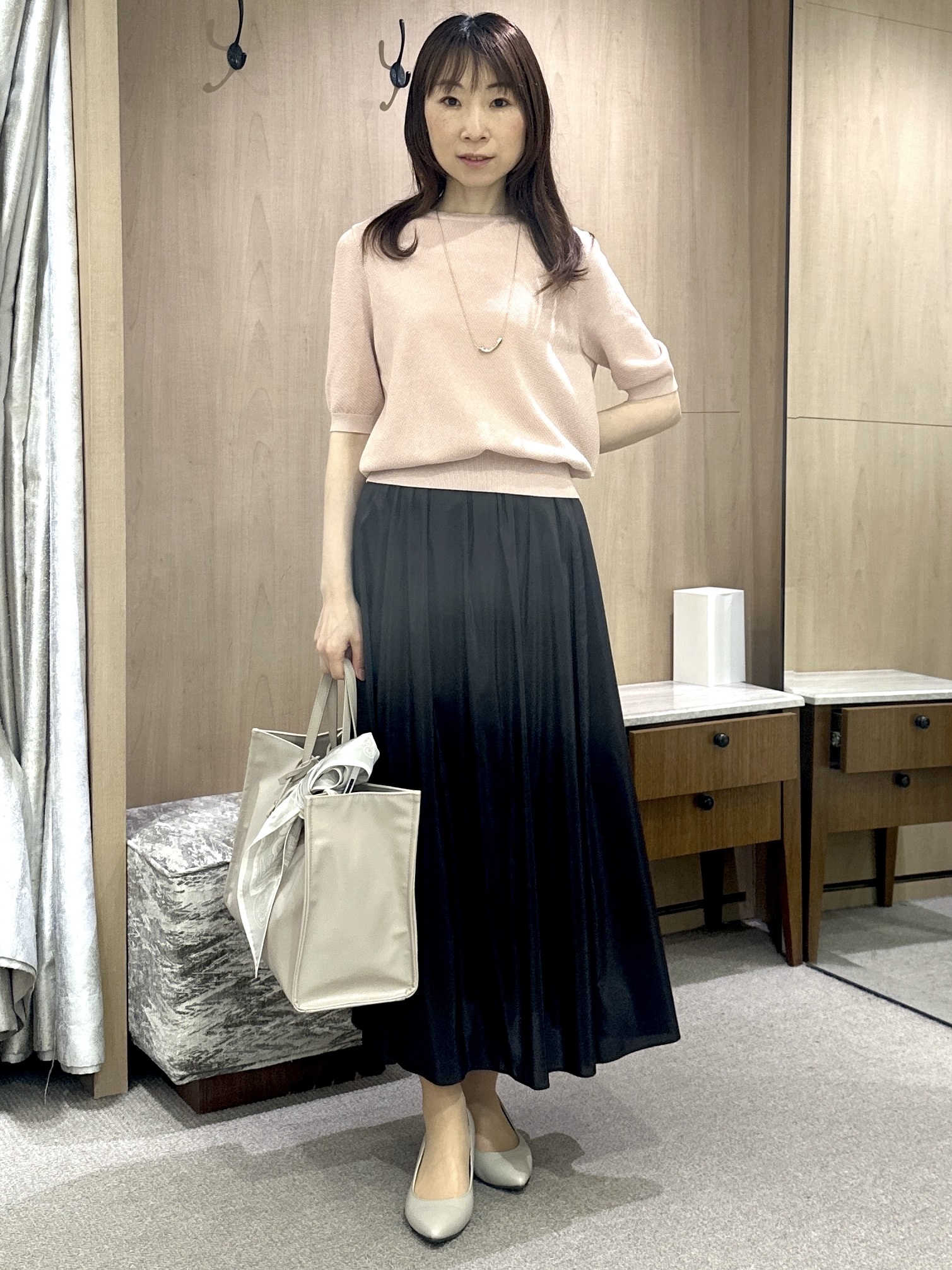Miwaさんの「UNTITLED｜◆【アンサンブル可】ラメ混クルーネックプルオーバー」を使ったコーディネート
