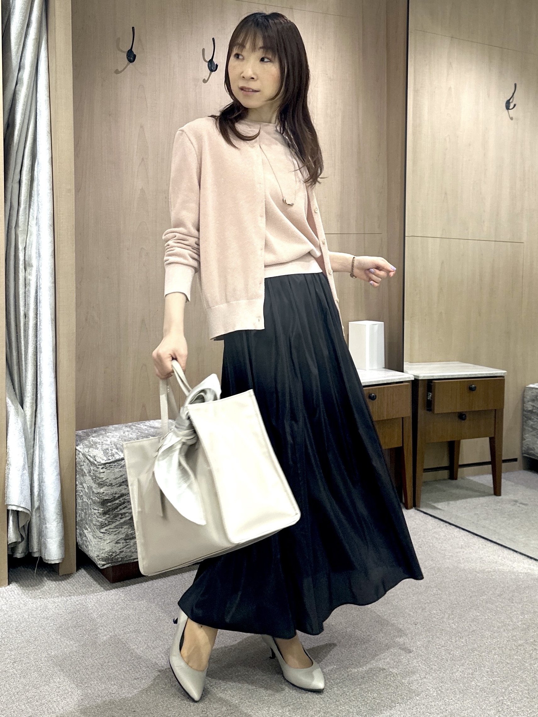 Miwaさんの「UNTITLED｜◆【アンサンブル可】ラメ混クルーネックプルオーバー」を使ったコーディネート