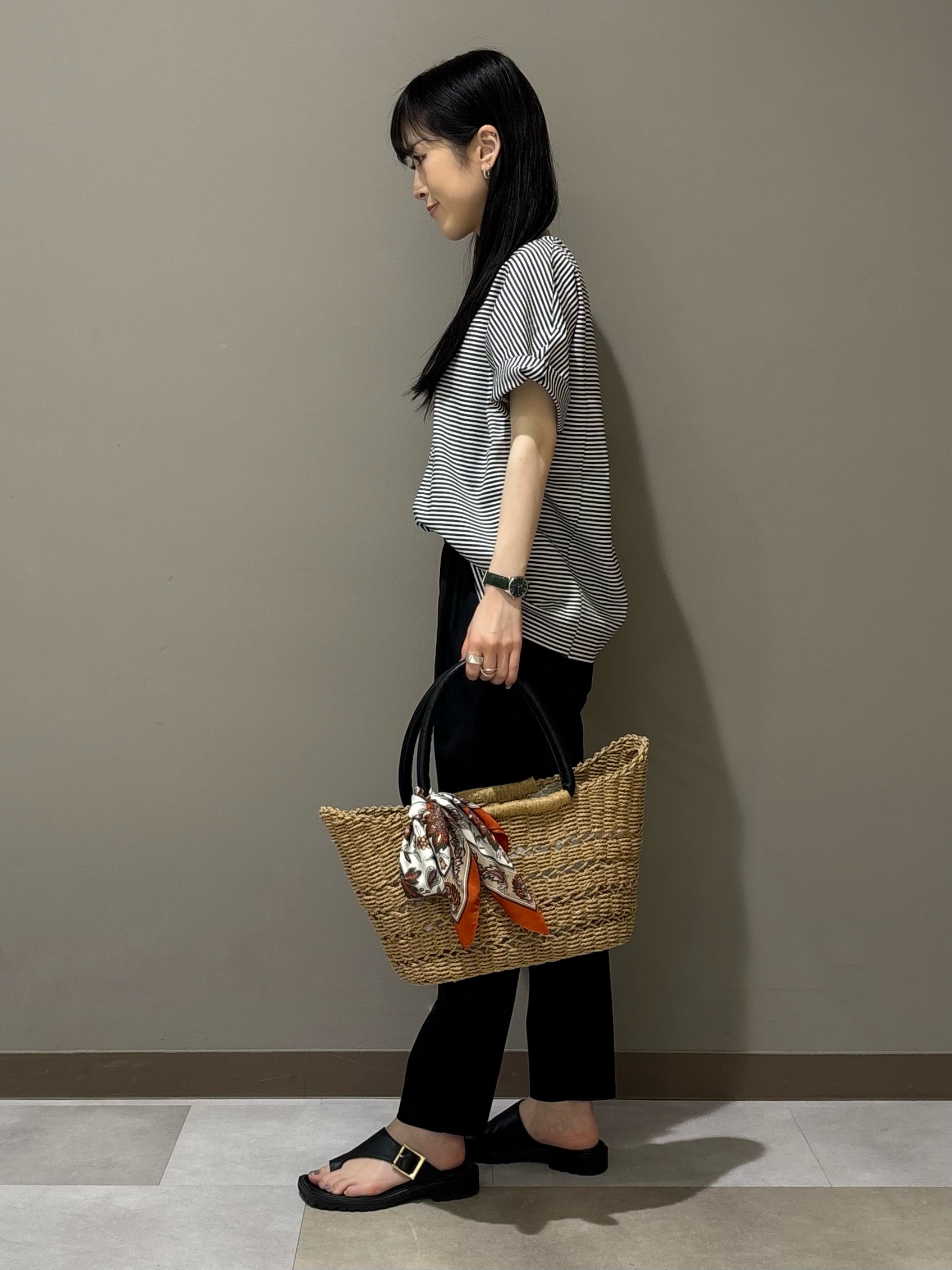 KEIKOさんの「INDIVI｜【洗える／メッシュ素材／SETUP可能】半袖シアージャケット」を使ったコーディネート