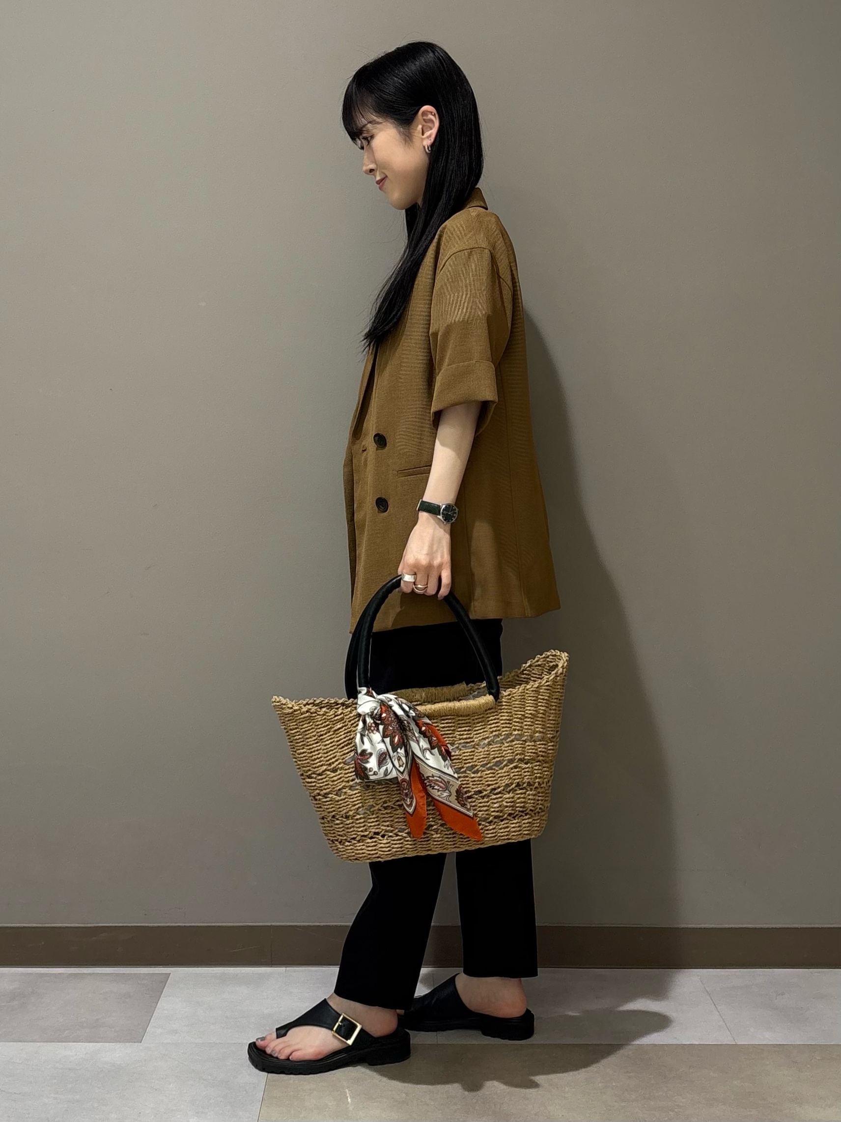 KEIKOさんの「INDIVI｜【洗える／メッシュ素材／SETUP可能】半袖シアージャケット」を使ったコーディネート