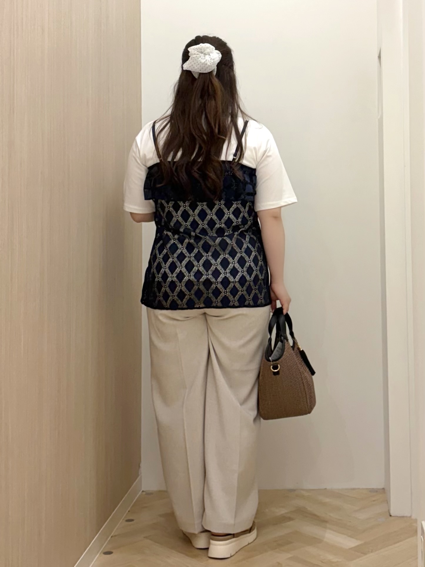 akariさんの「grove｜【UVカット/接触冷感】プリントアソート5分袖Tシャツ」を使ったコーディネート