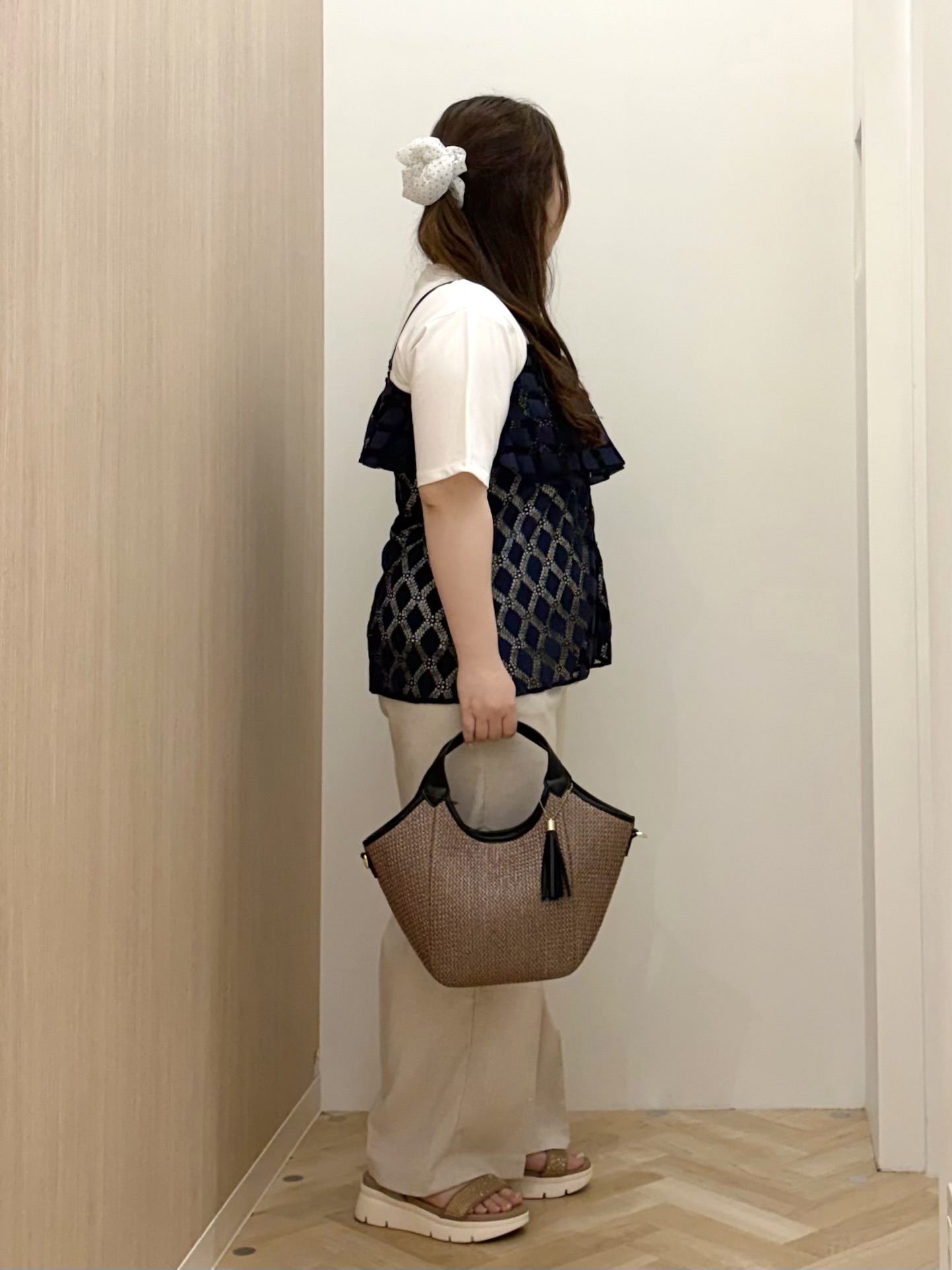 akariさんの「grove｜【UVカット/接触冷感】プリントアソート5分袖Tシャツ」を使ったコーディネート