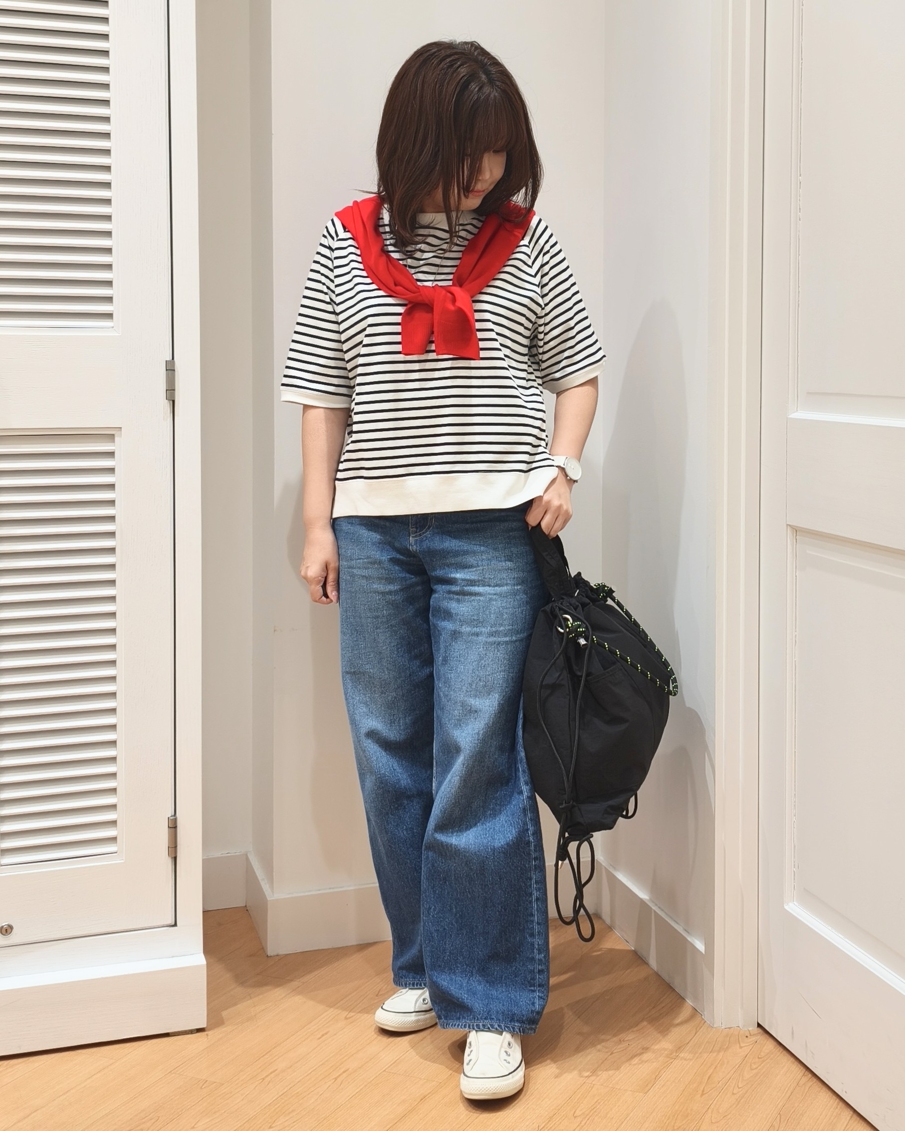 AIKOsanさんの「Dessin｜【UVカット/接触冷感】フォルムカットソー5分袖」を使ったコーディネート