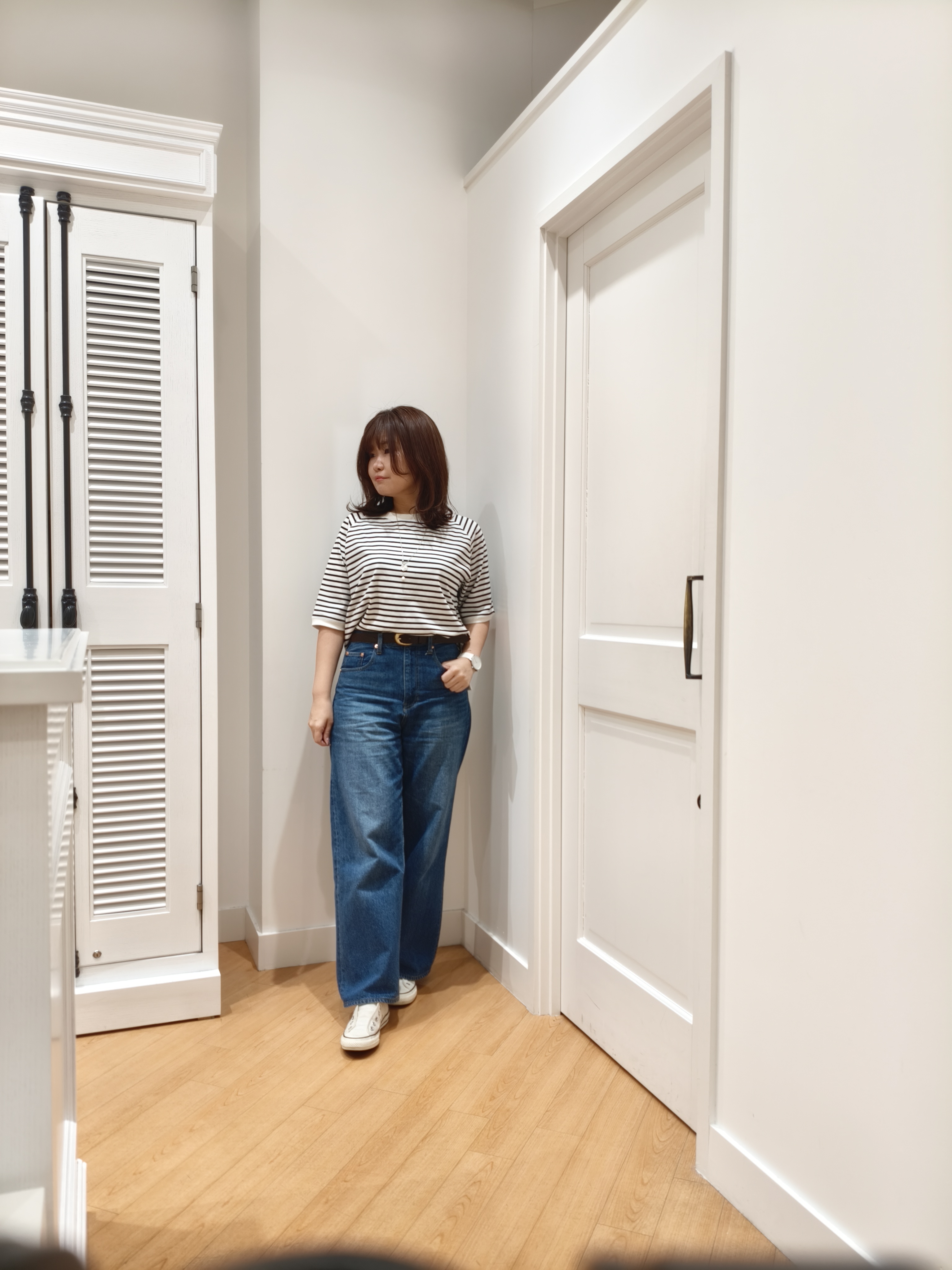 AIKOsanさんの「Dessin｜【UVカット/接触冷感】フォルムカットソー5分袖」を使ったコーディネート