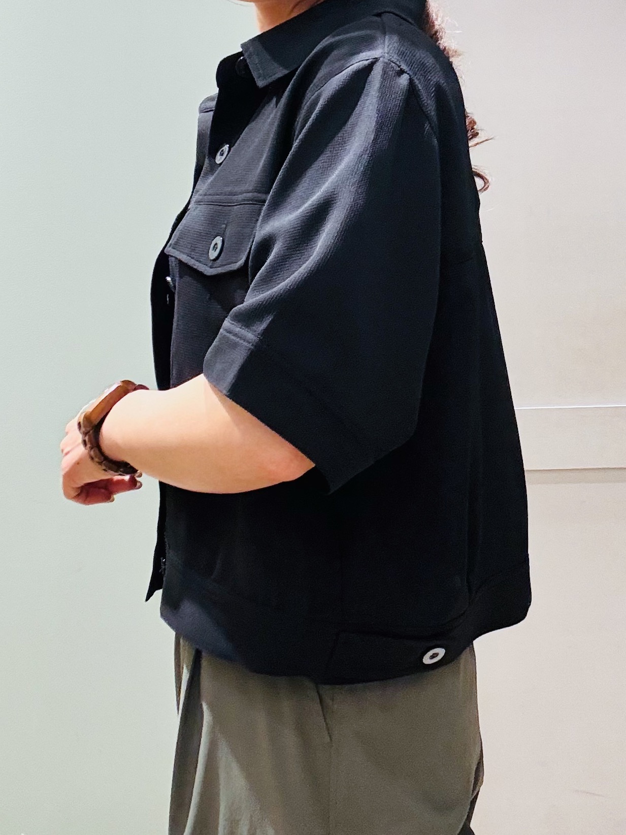 Komi☆さんの「grove｜【吸水速乾・通気性・洗える】衿付きハーフジャケット」を使ったコーディネート