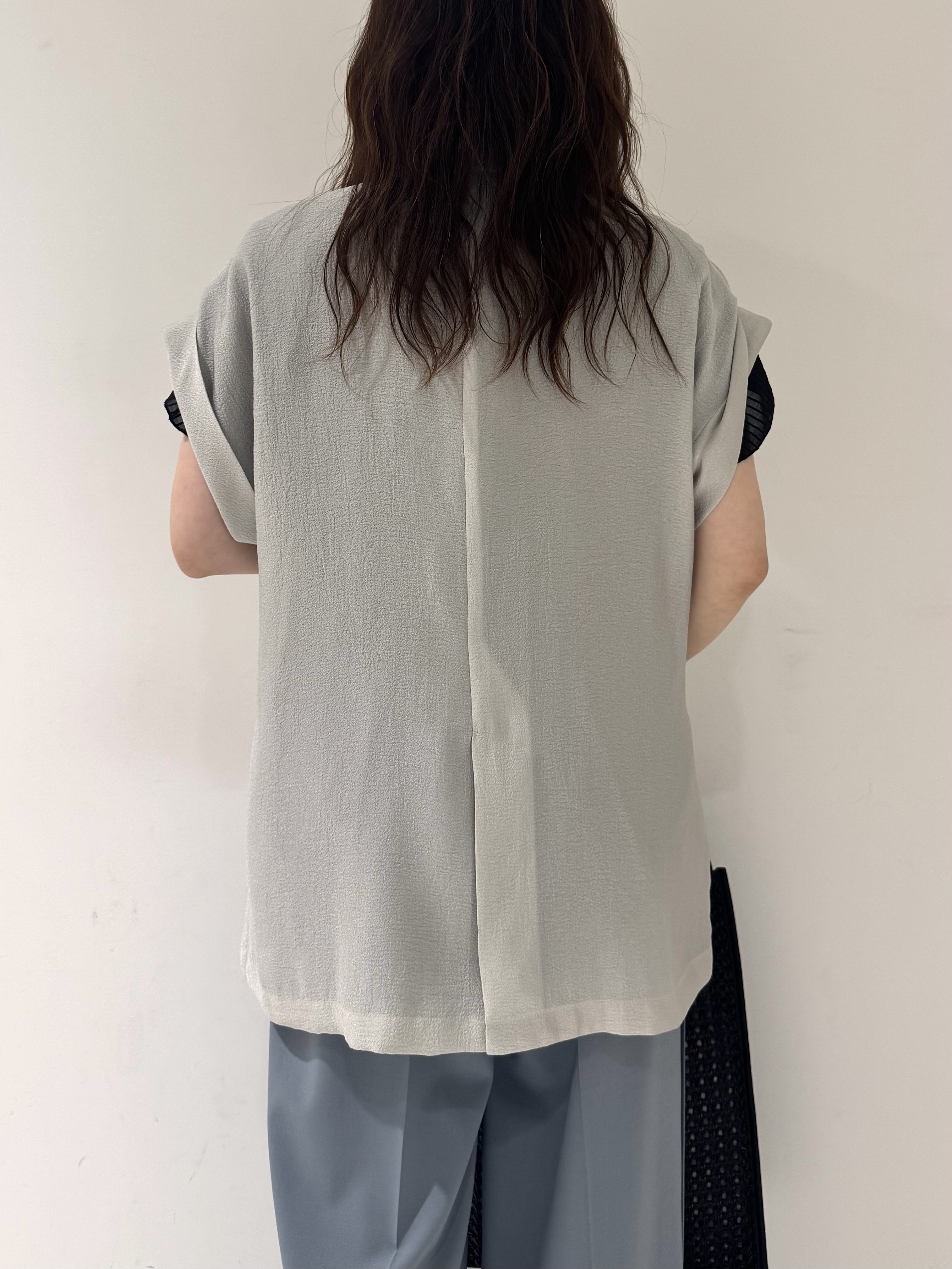 そんさんの「INDIVI｜ワッシャーシアー半袖ダブルジャケット」を使ったコーディネート